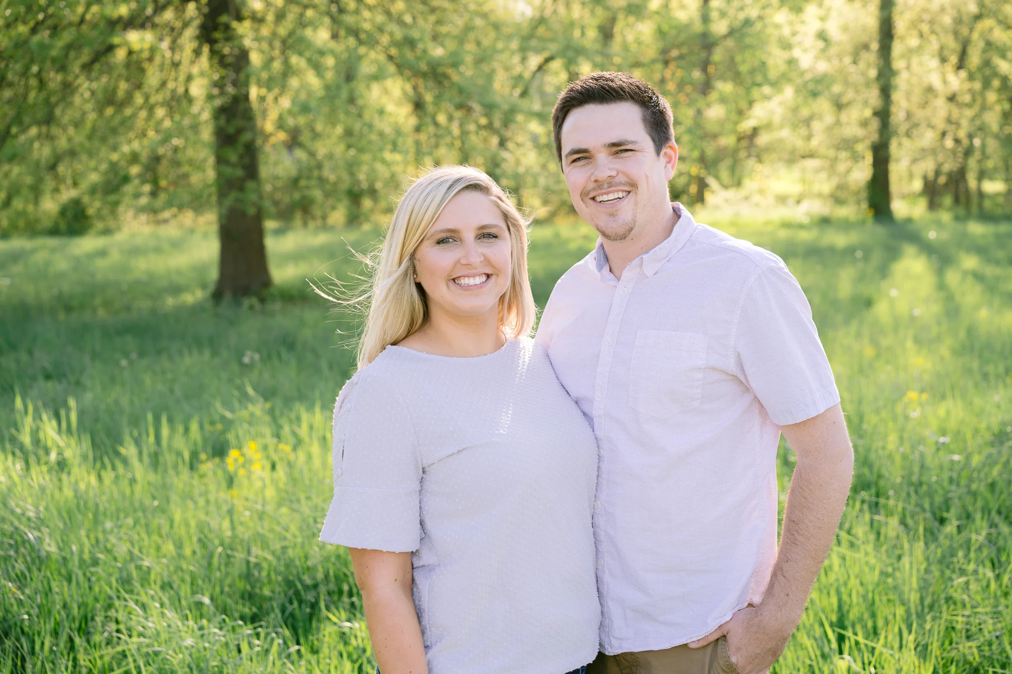 Cute couple countryside engagement vibes