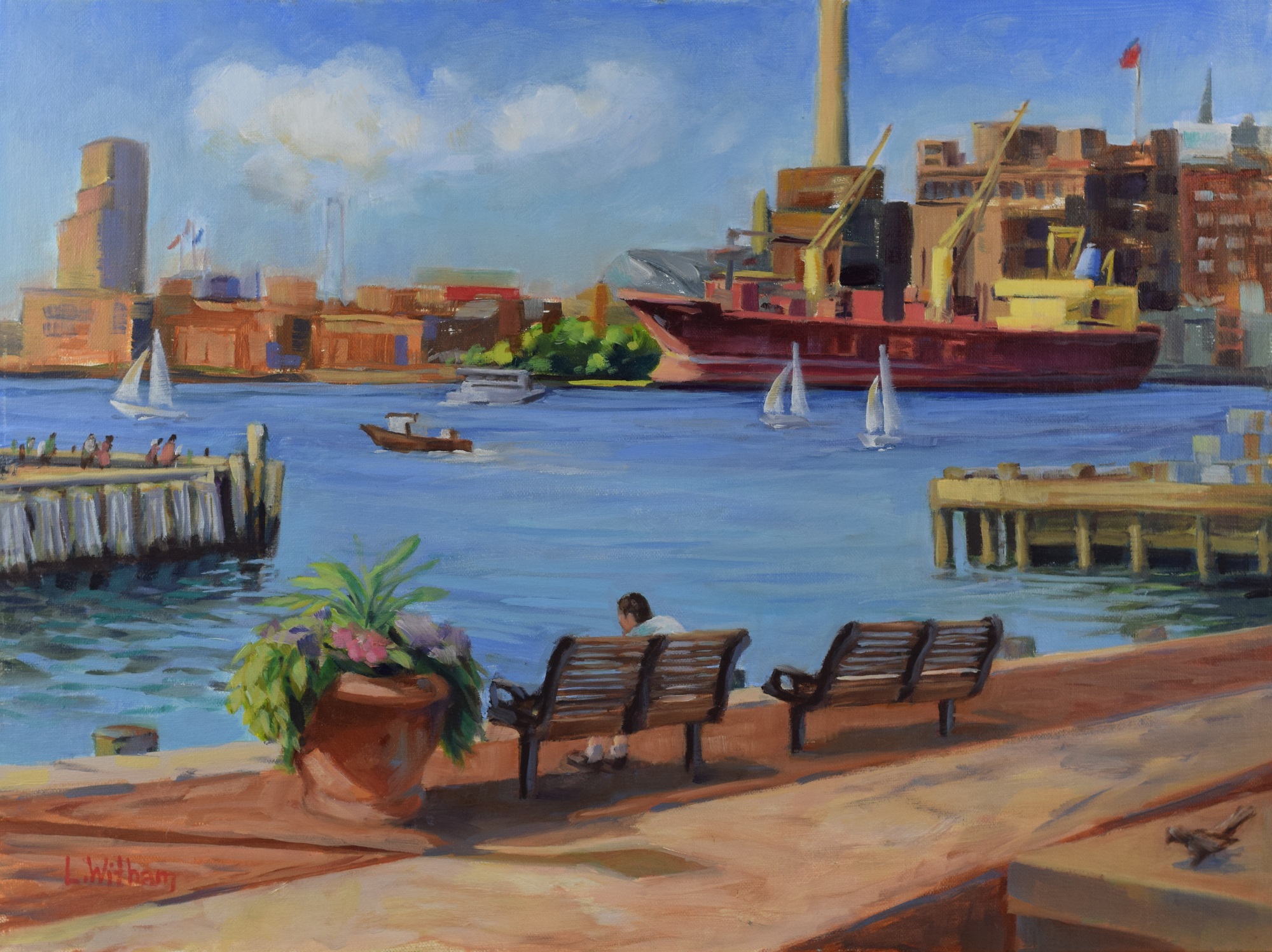 Baltimore Harbor, Oil on linen, 12x16