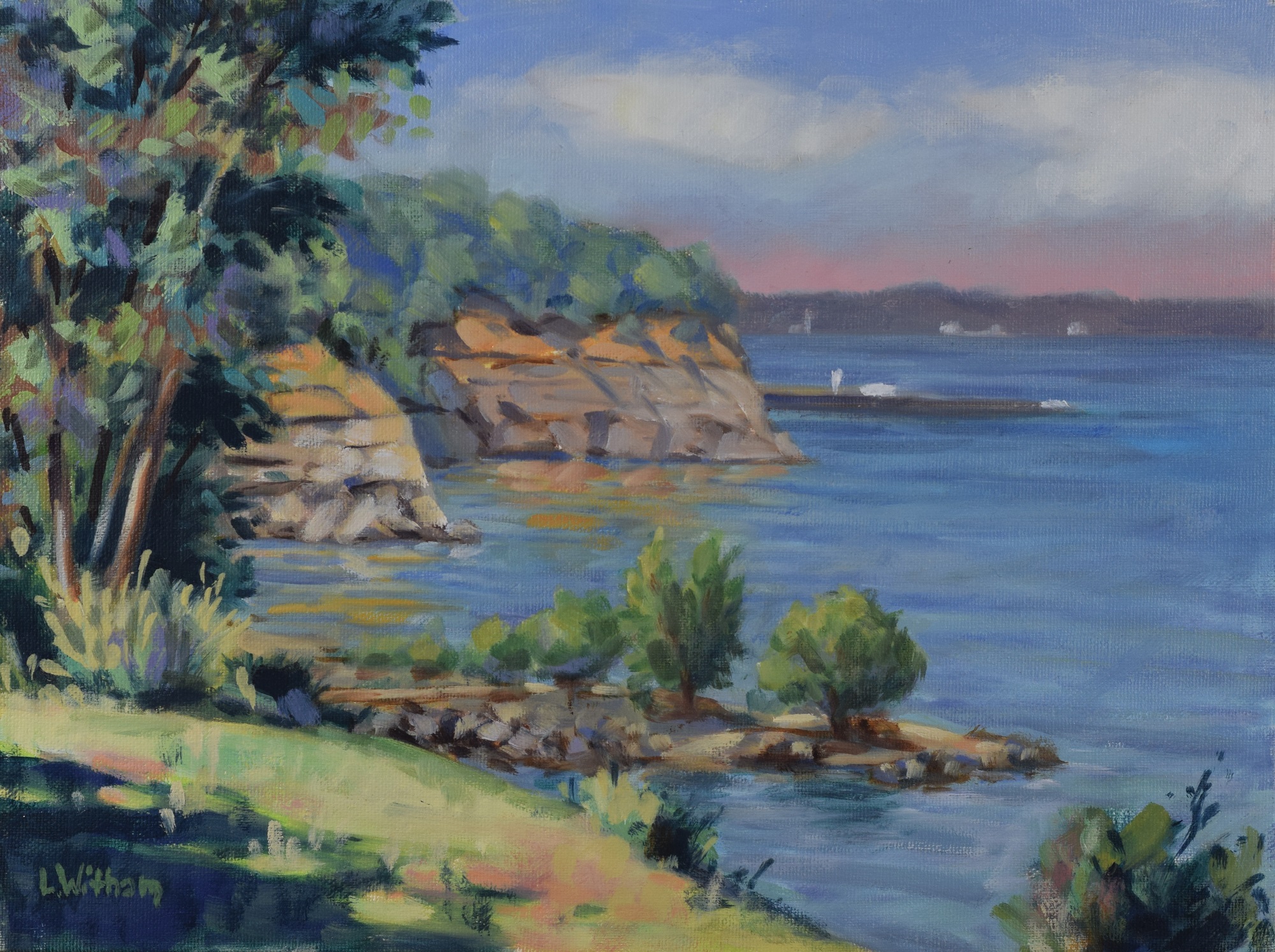 Calvert Cliffs, Oil on canvas, 9x12