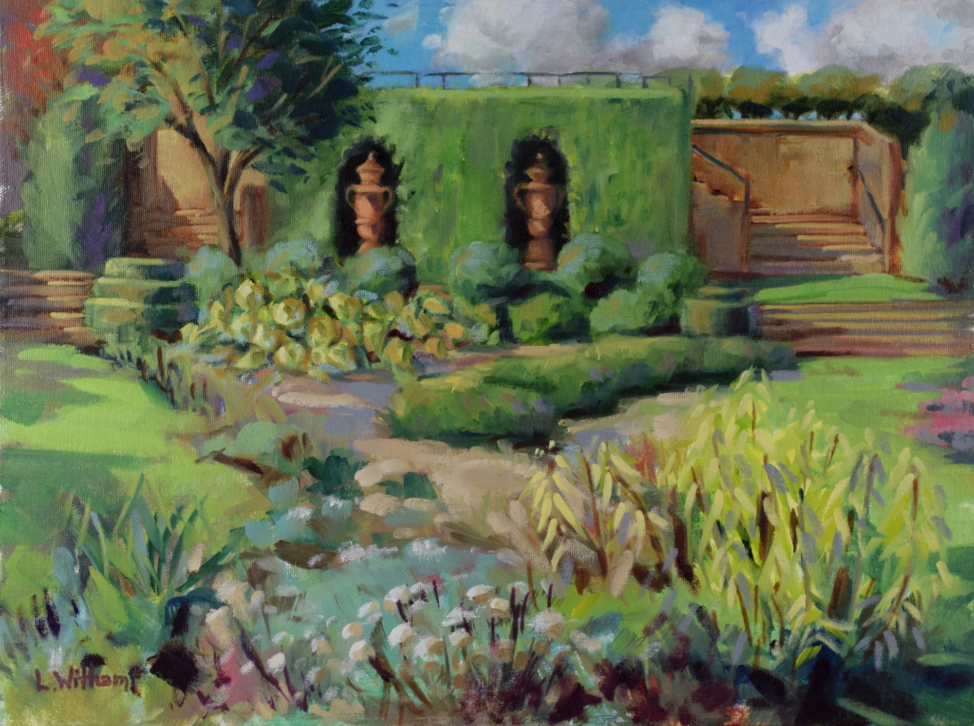 Topiary Garden, Oil on canvas, 12x16