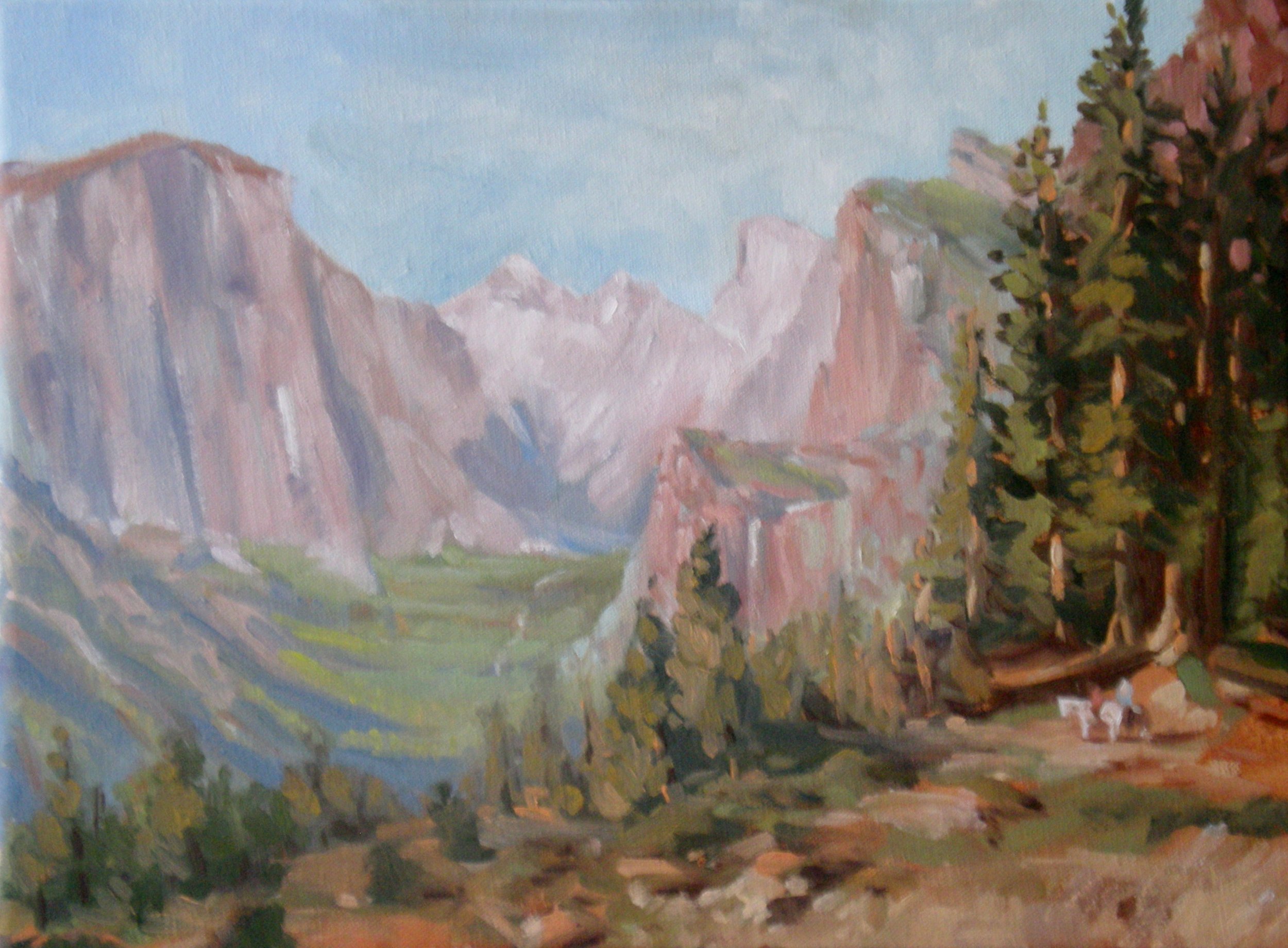 Yosemite (copy), Oil on canvas, 11x14