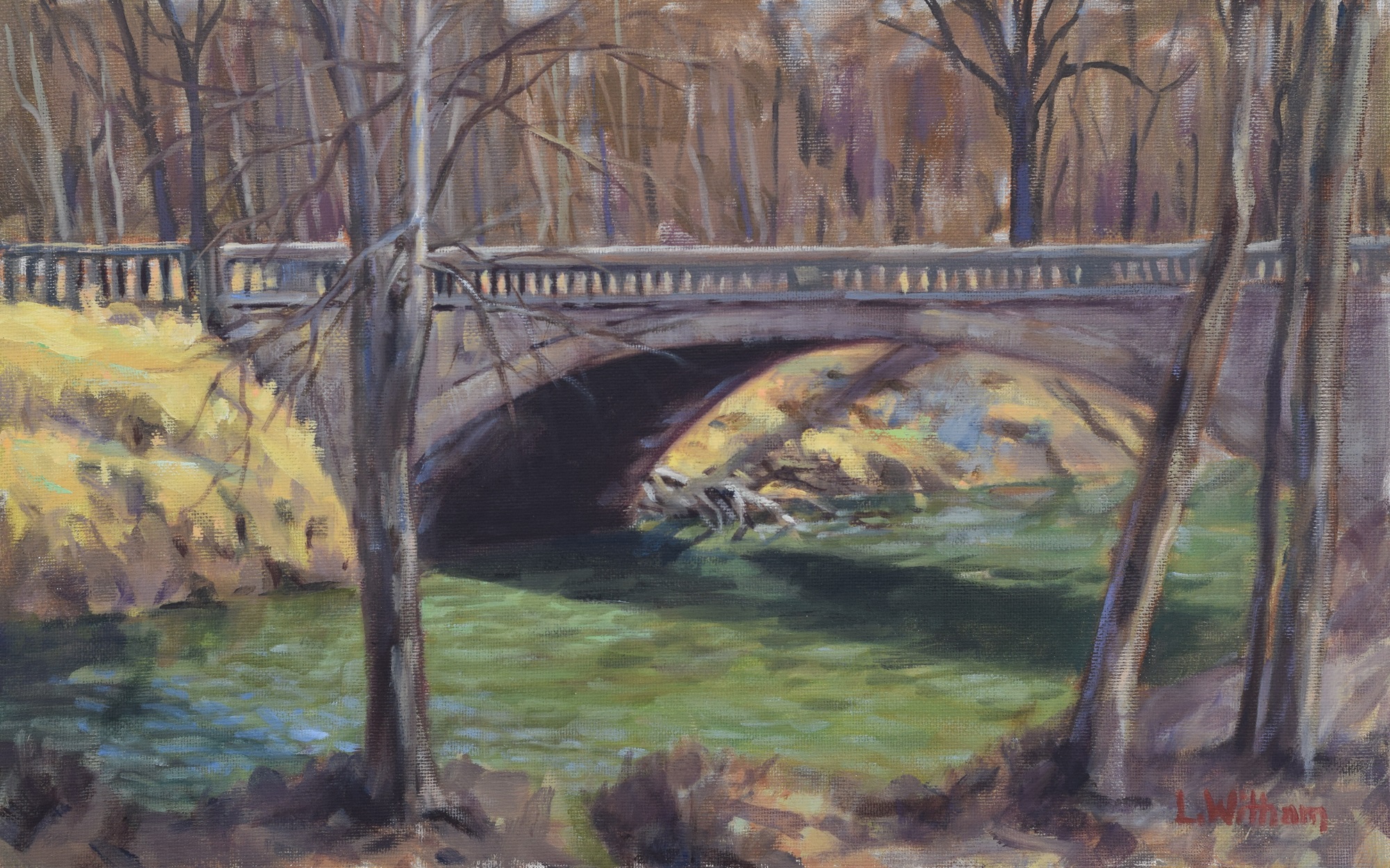 Patuxent Bridge, Oil on canvas, 10x16