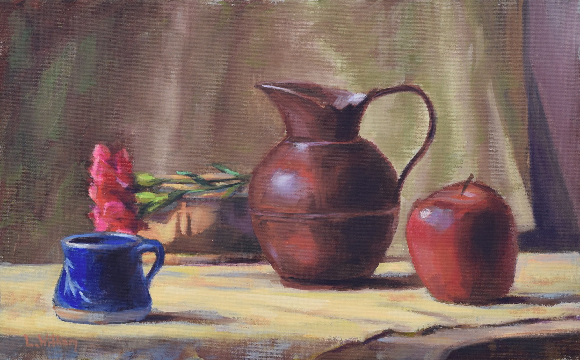 Copper Jug, Oil on canvas, 10x16 