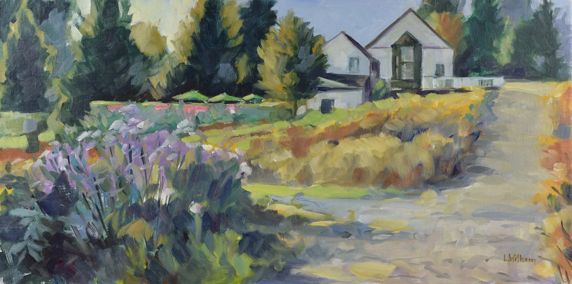 Golden Meadow (2016, plein air) Oil on linen, 10x20