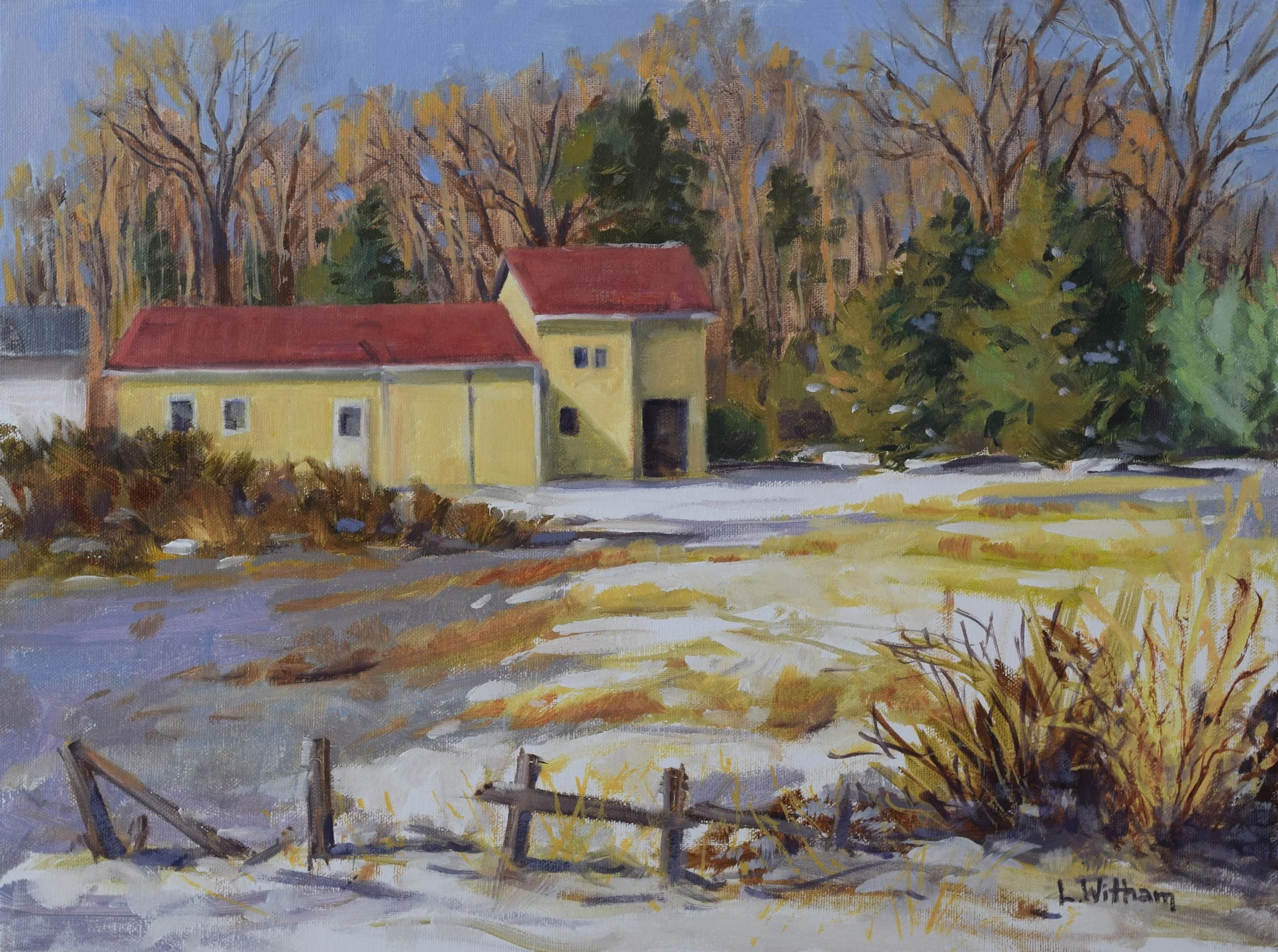 First Snow (2017, plein air) Oil on canvas, 12x16