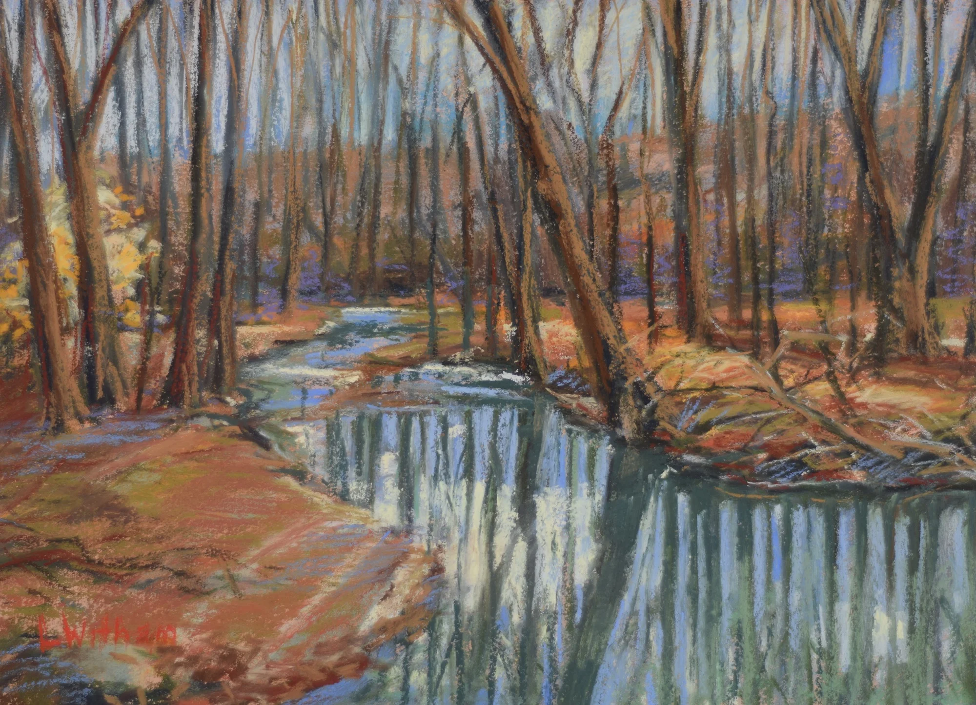 Winter Creek (2016) Pastel on toned paper, 12x16