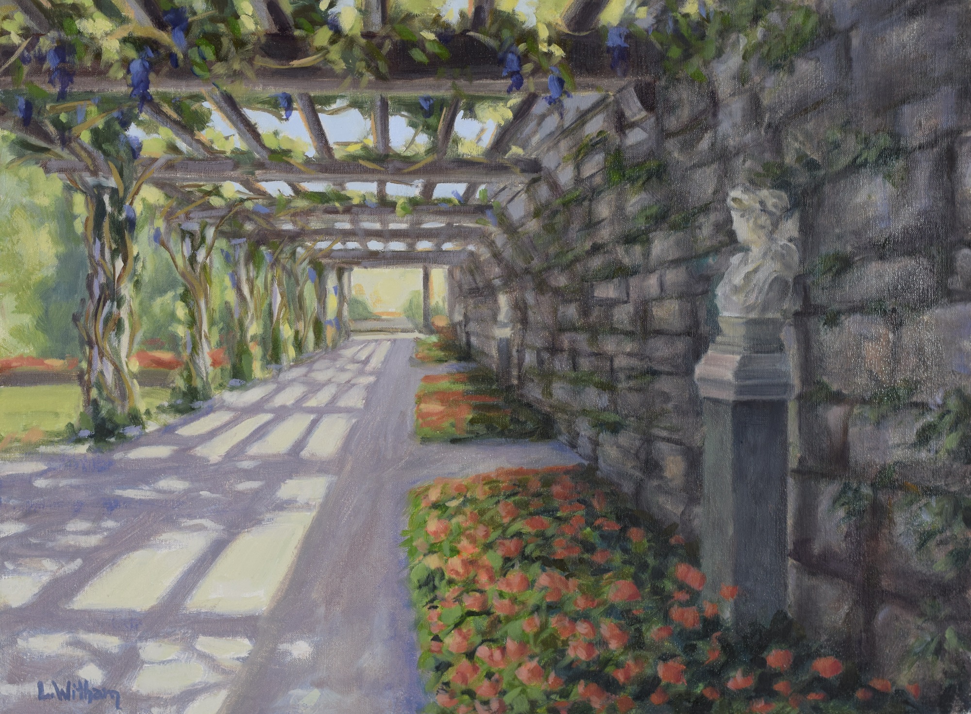 Biltmore Gardens, Oil on linen, 12x16