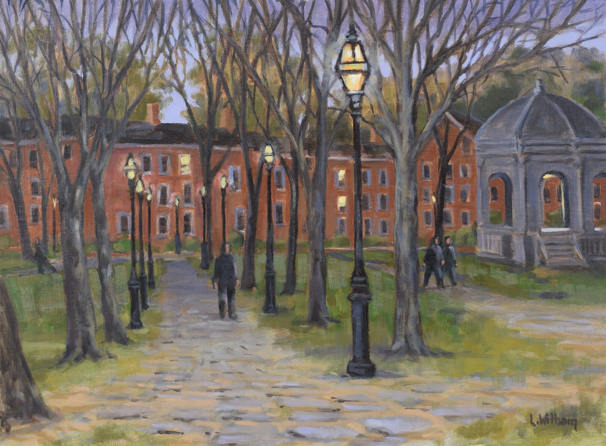 Salem Commons, Oil on linen, 12x16