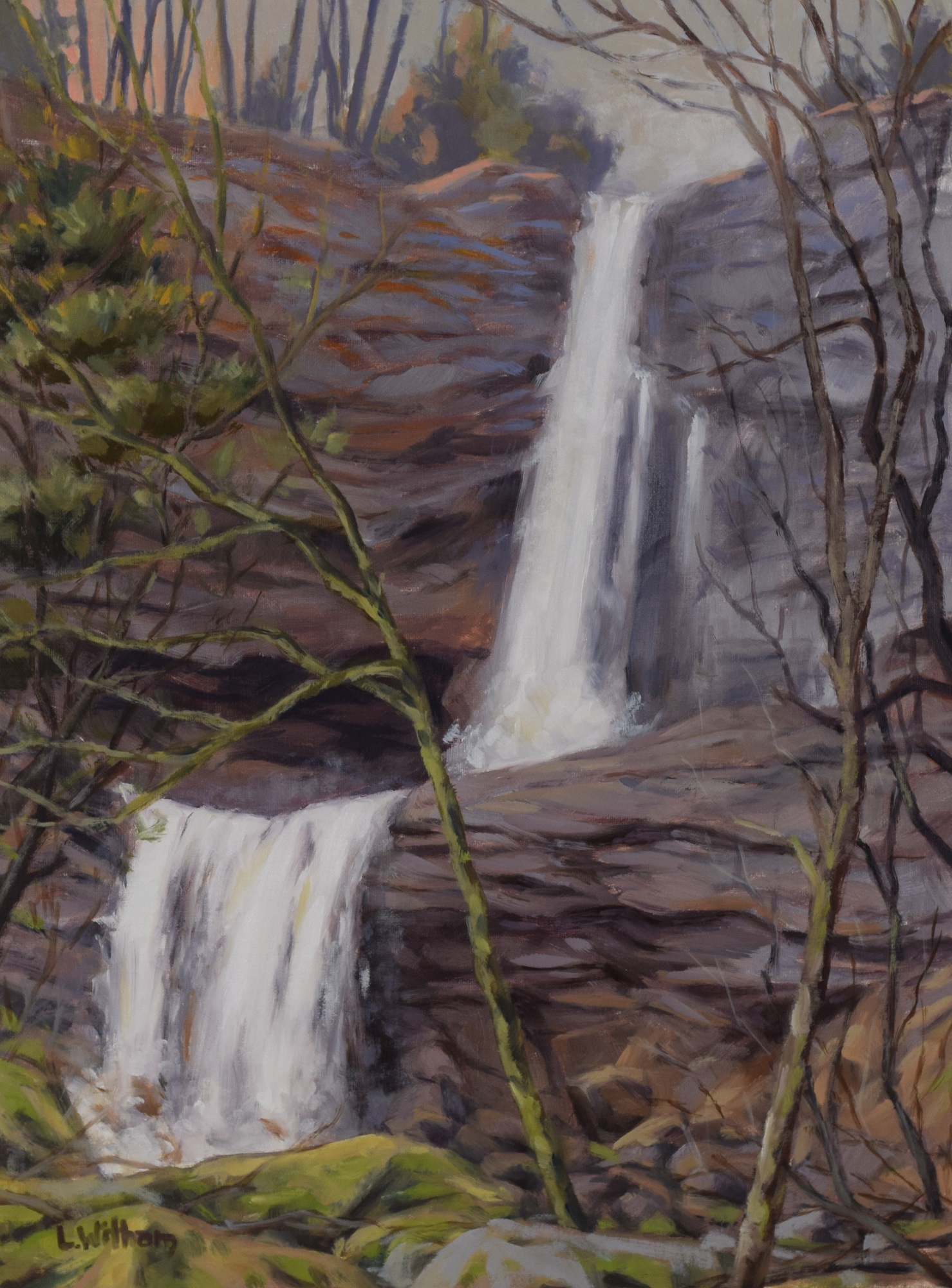 Kaaterskill Falls, Oil on linen, 12x16