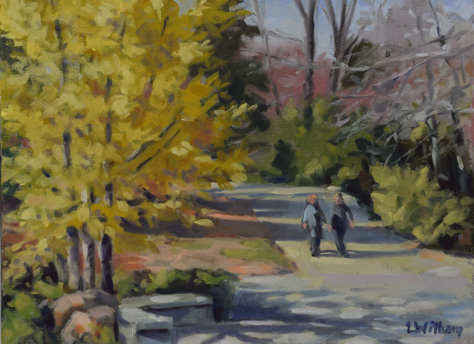 Arboretum Walk, Oil on canvas, 9x12