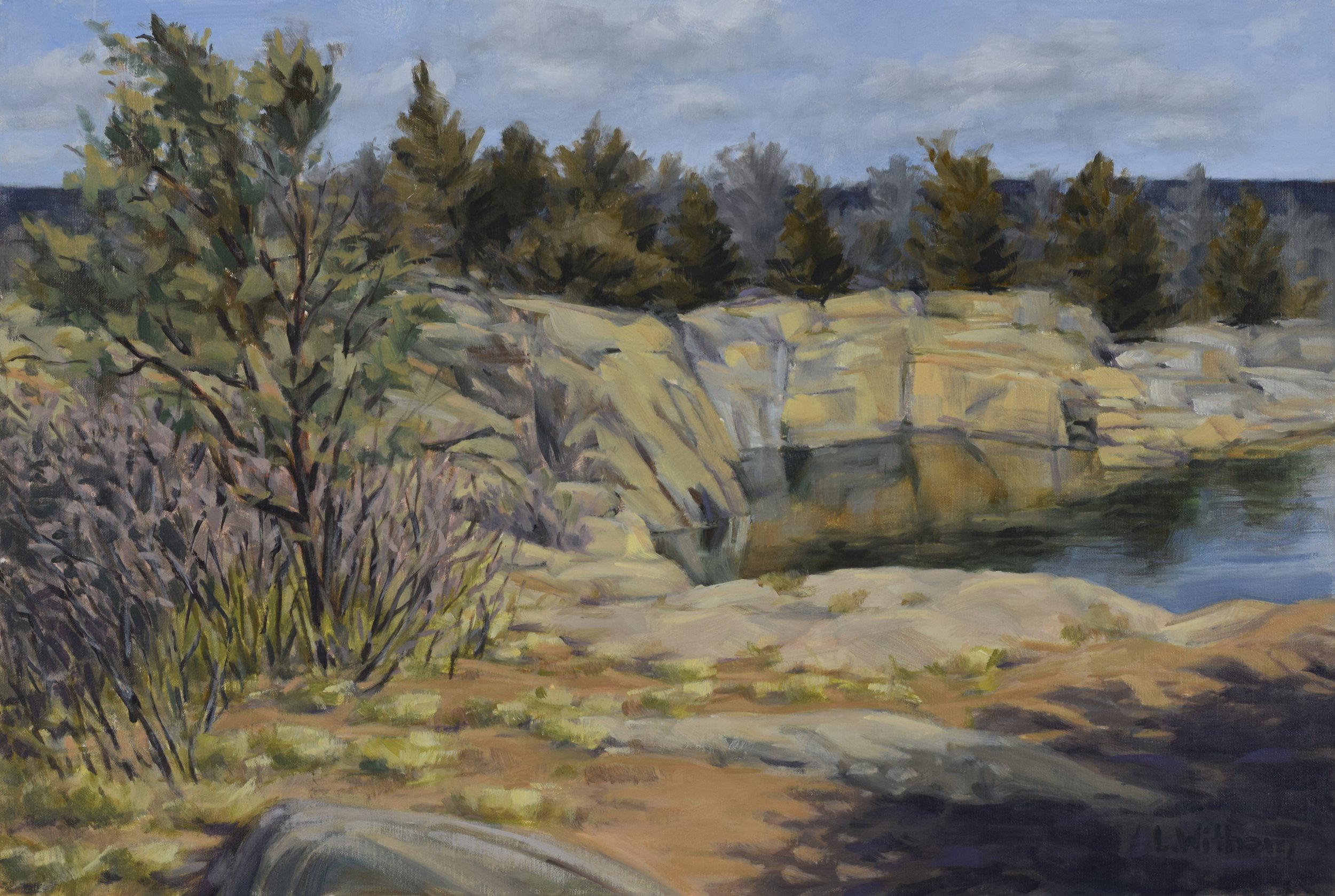 Oceanside Quarry, Oil on linen, 12x16