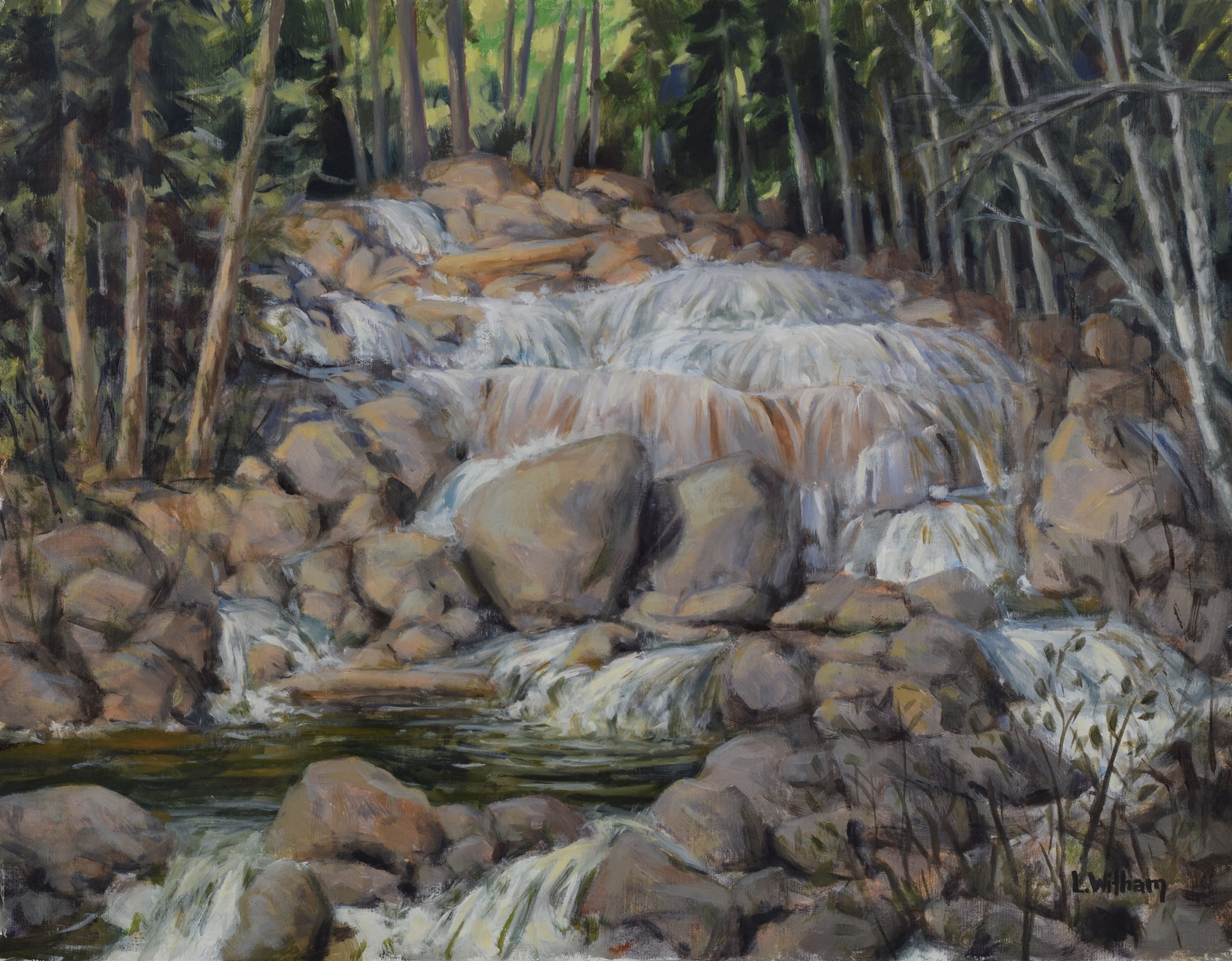 Diana's Falls, Oil on linen, 14x18