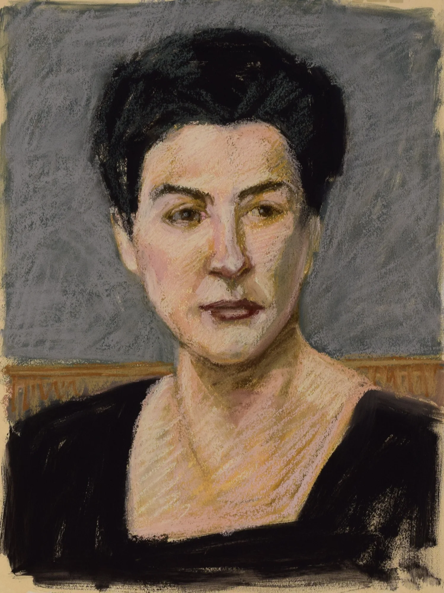 Pale Gaze, pastel, 12x16