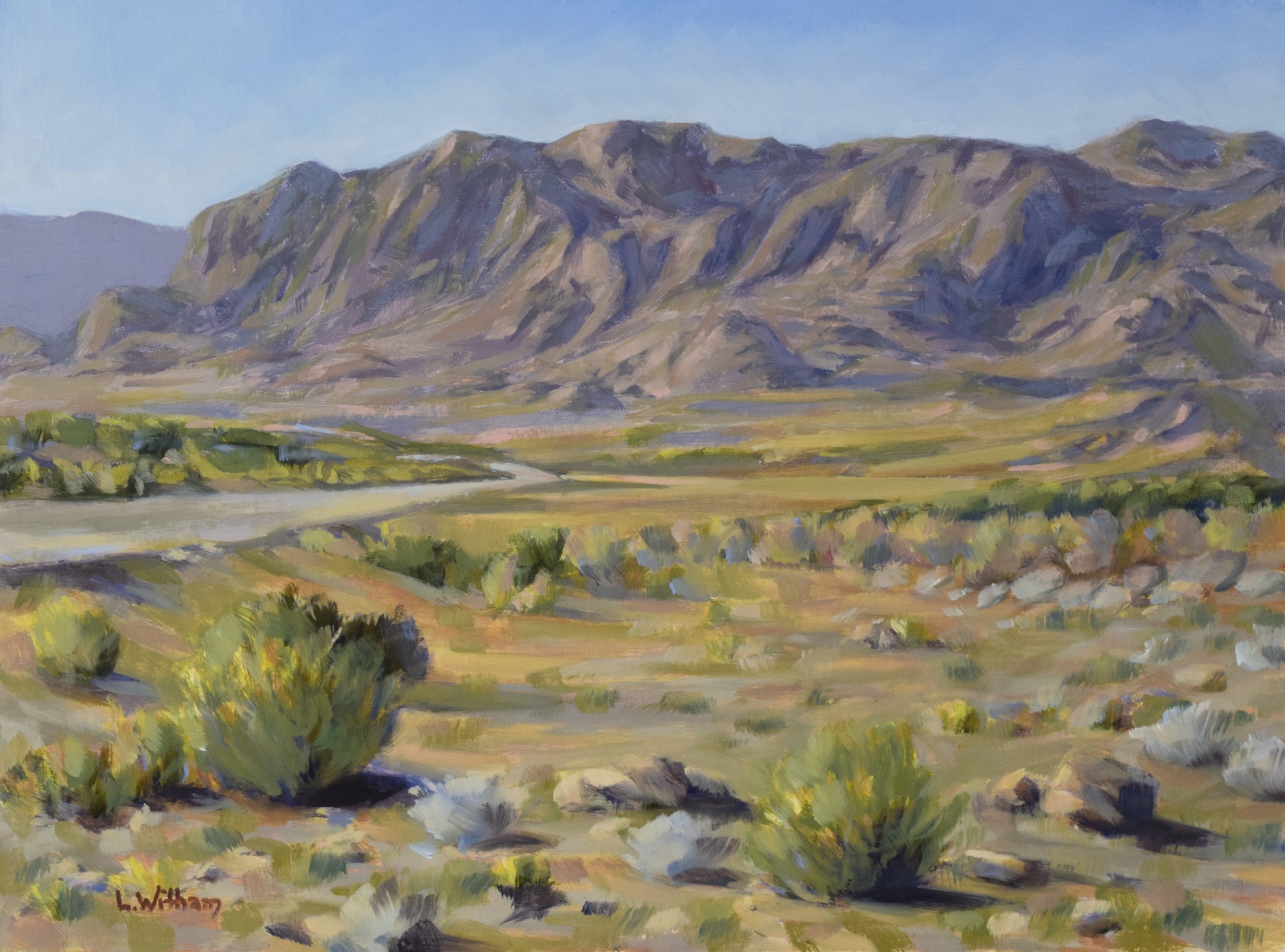 Near Hoover Dam, Oil on linen, 12x16