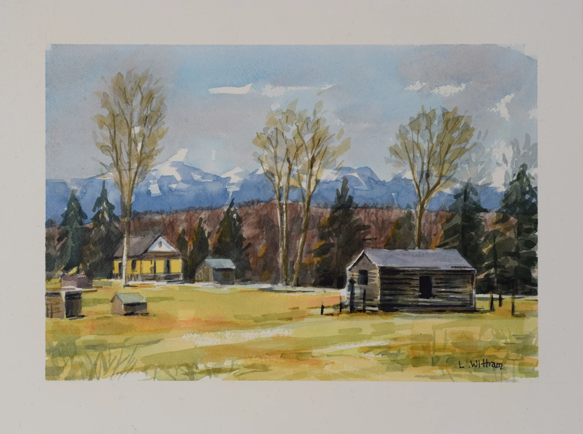 High Plateau, New Hampshire, watercolor, 12x16