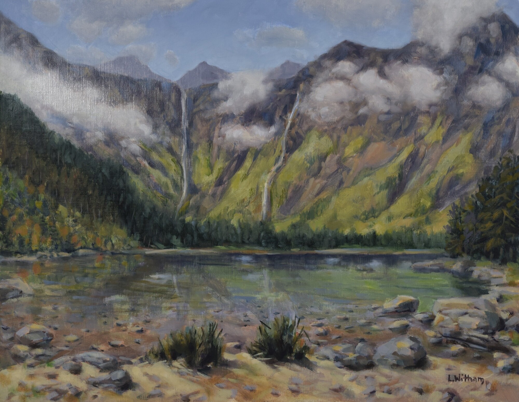 Avalanche Lake, Oil on linen, 14x18