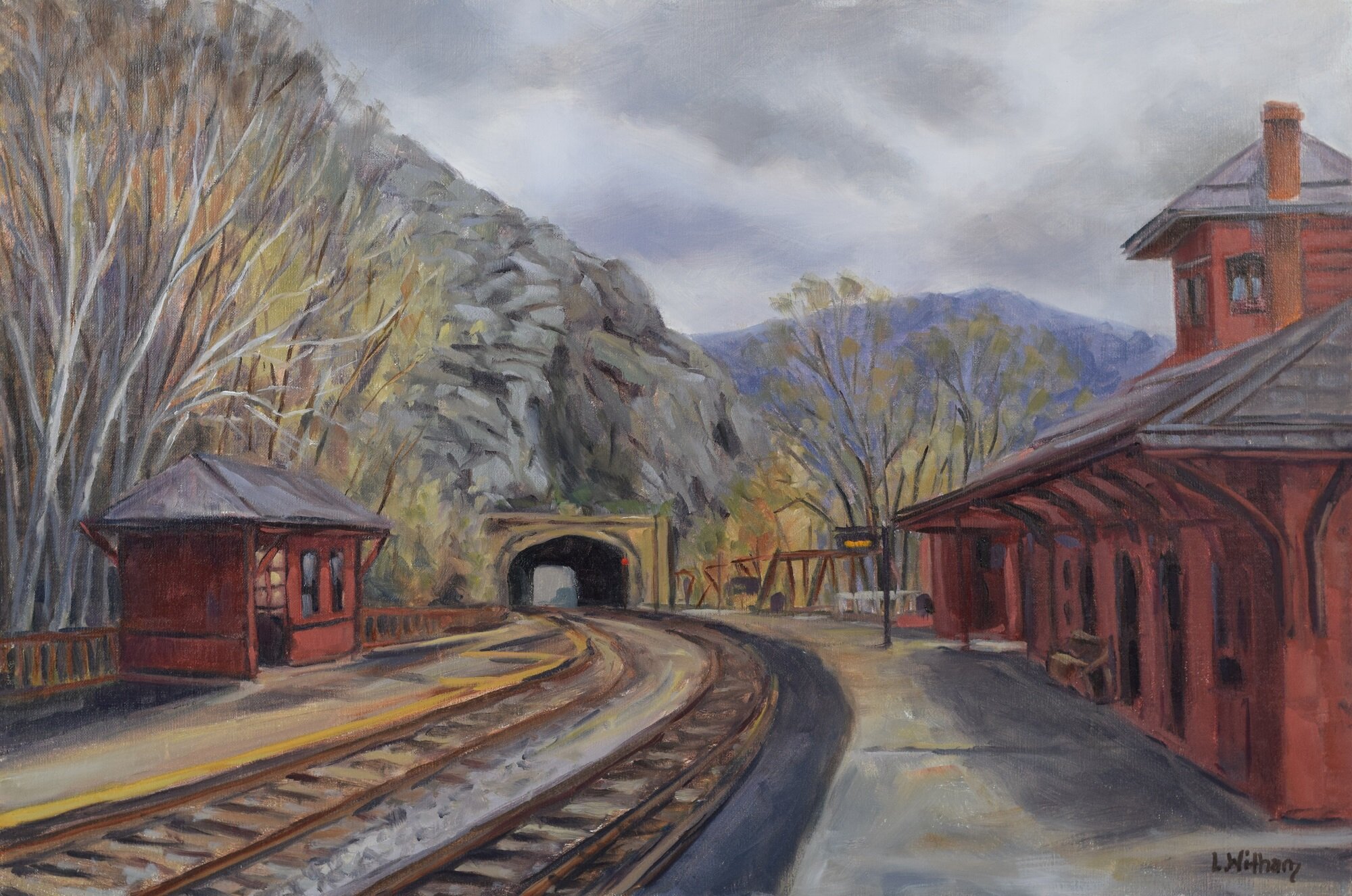 Harpers Ferry Tunnel, Oil on linen, 12x16
