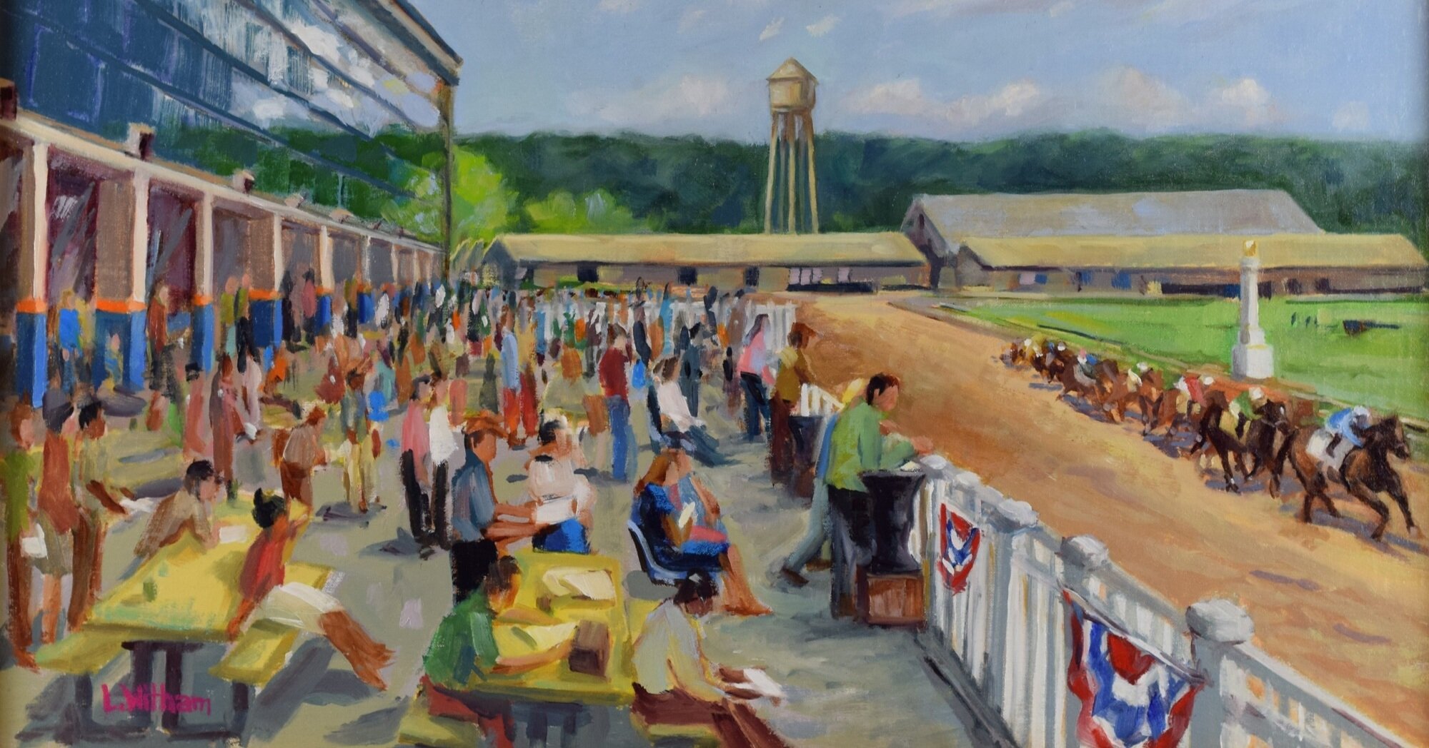 At the Races (2016, plein air)