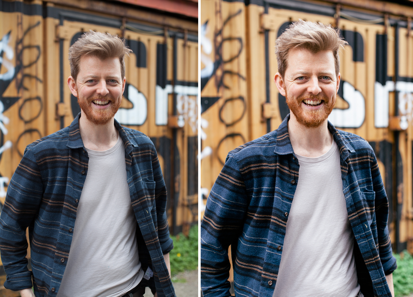 Left: Un-edited - Right: Edited.