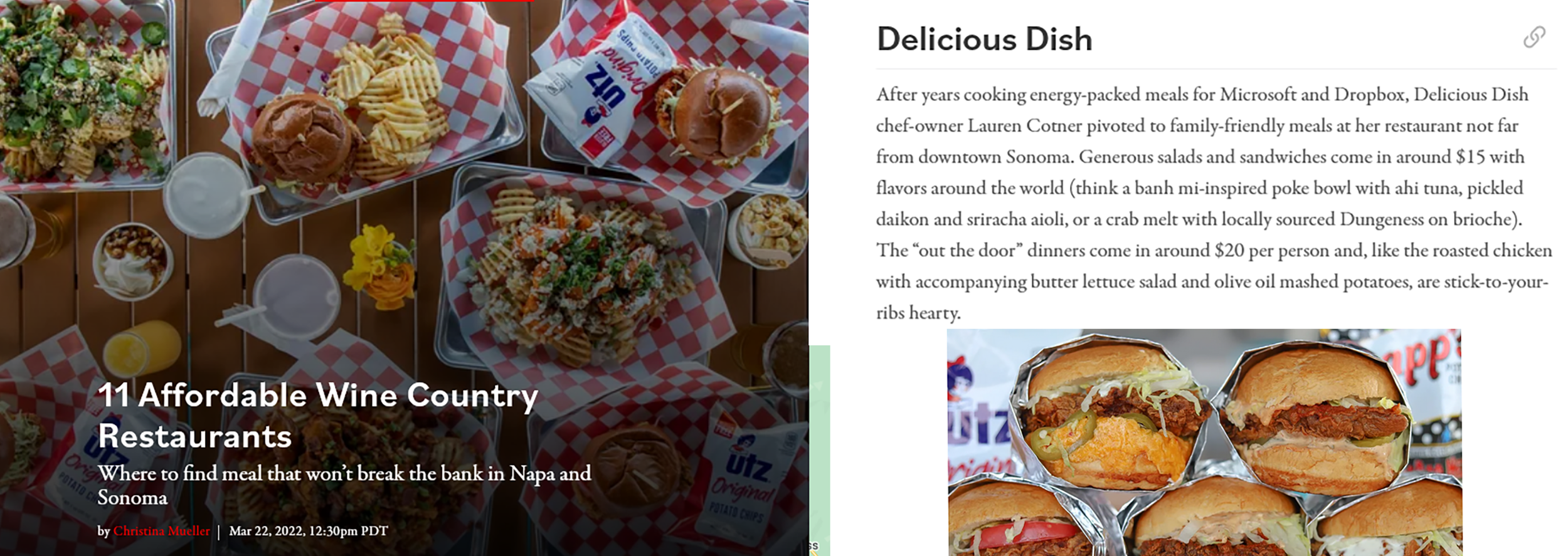 Lunch and Dinners-to-Go, Delivery, and Events in Sonoma