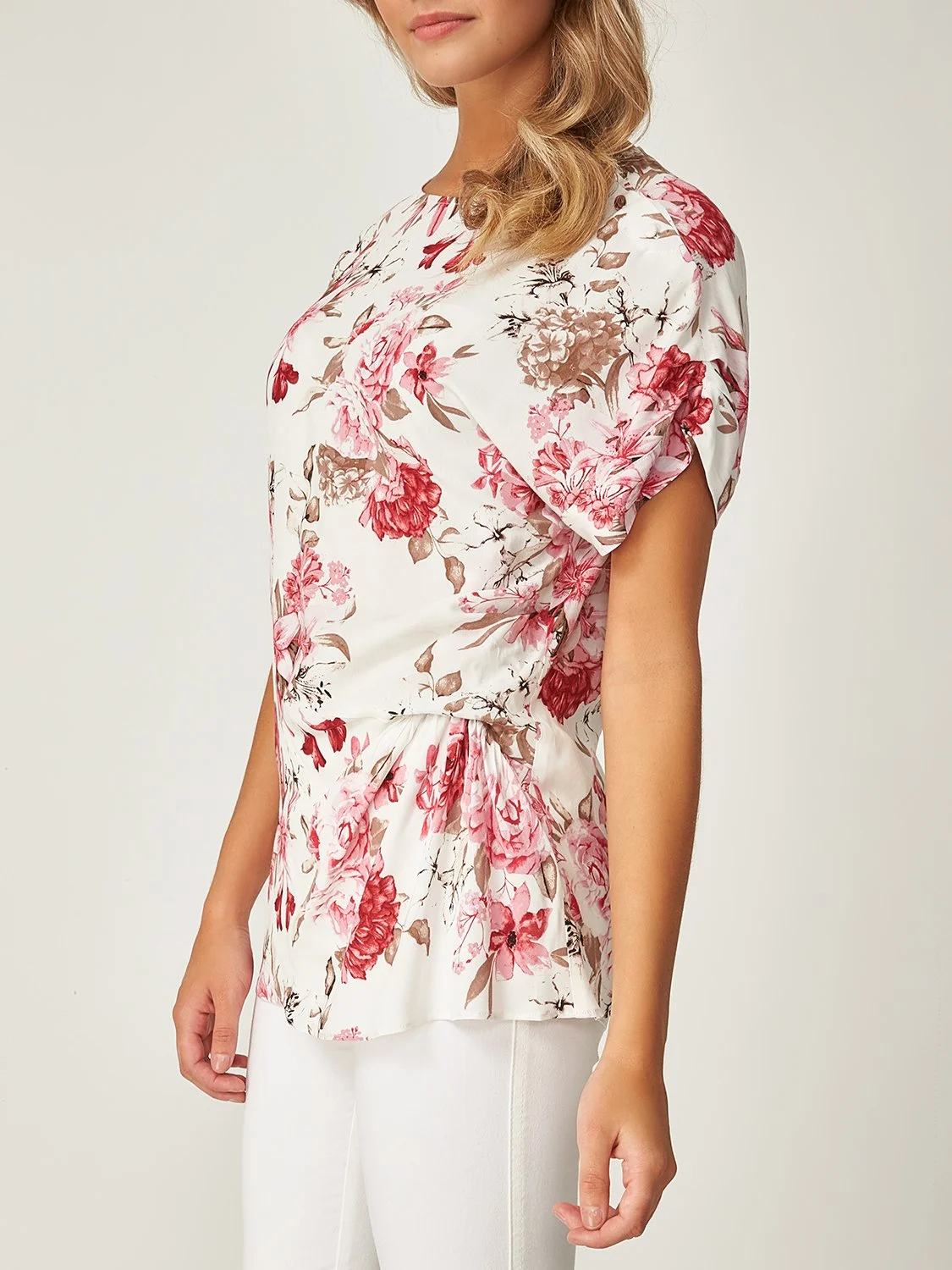 Printed Asymmetrical Blouse