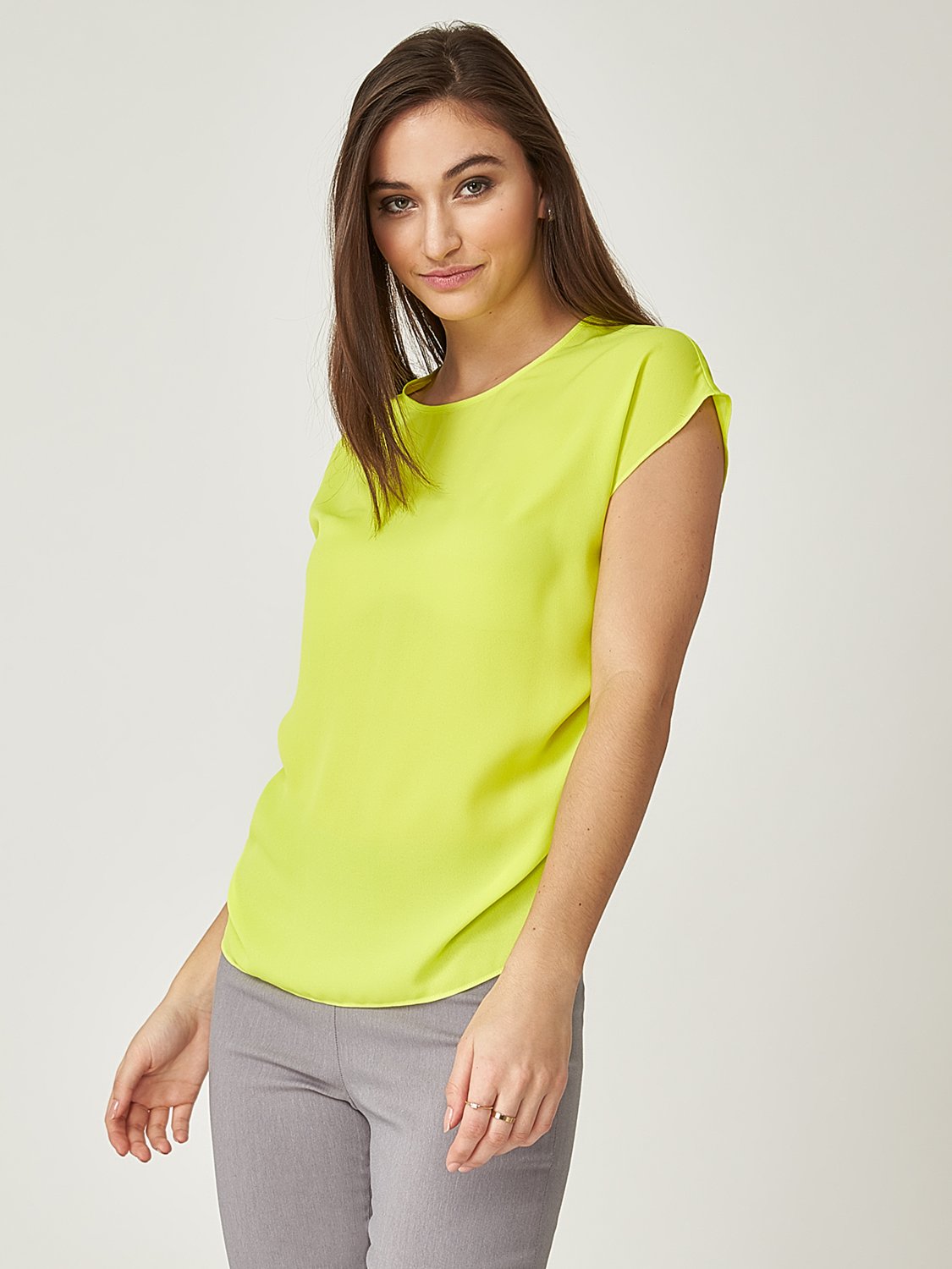 Chiffon Cap Sleeve Blouse