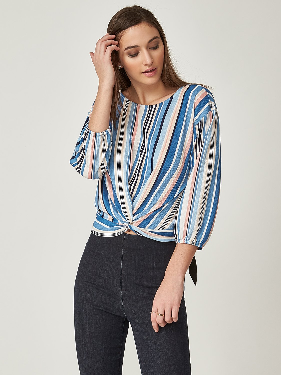 Twist Front Knit Top