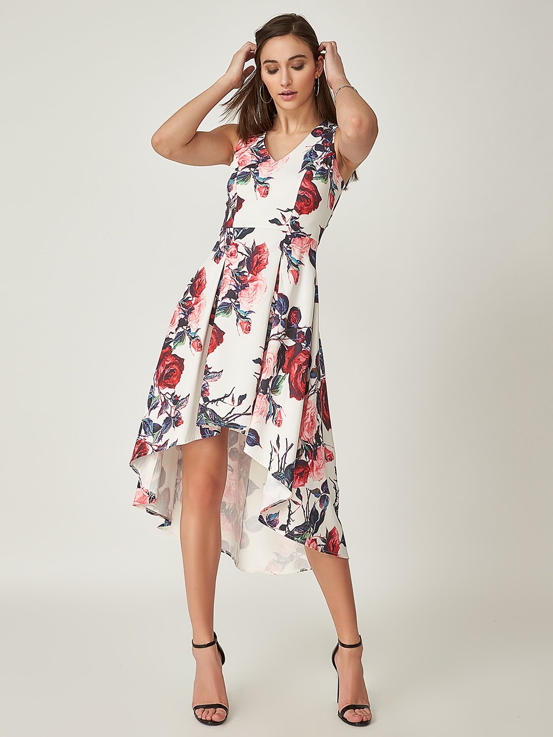 Sleeveless High Low Party Dress