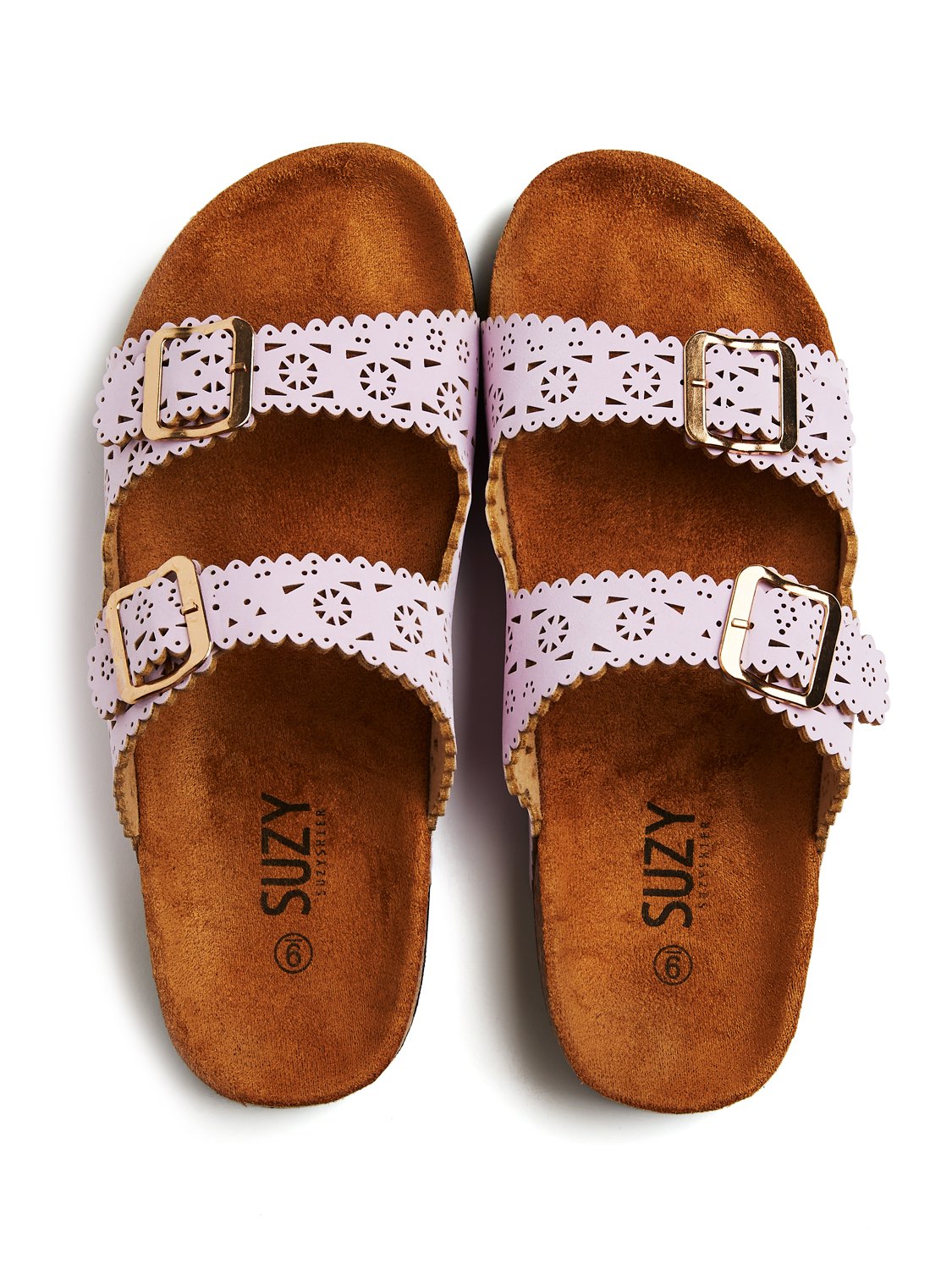 Scalloped Buckle Sandals