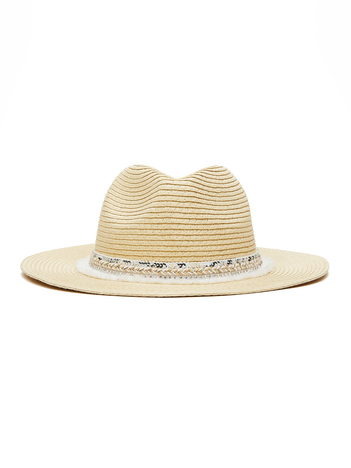 Gem Fringe Straw Hat