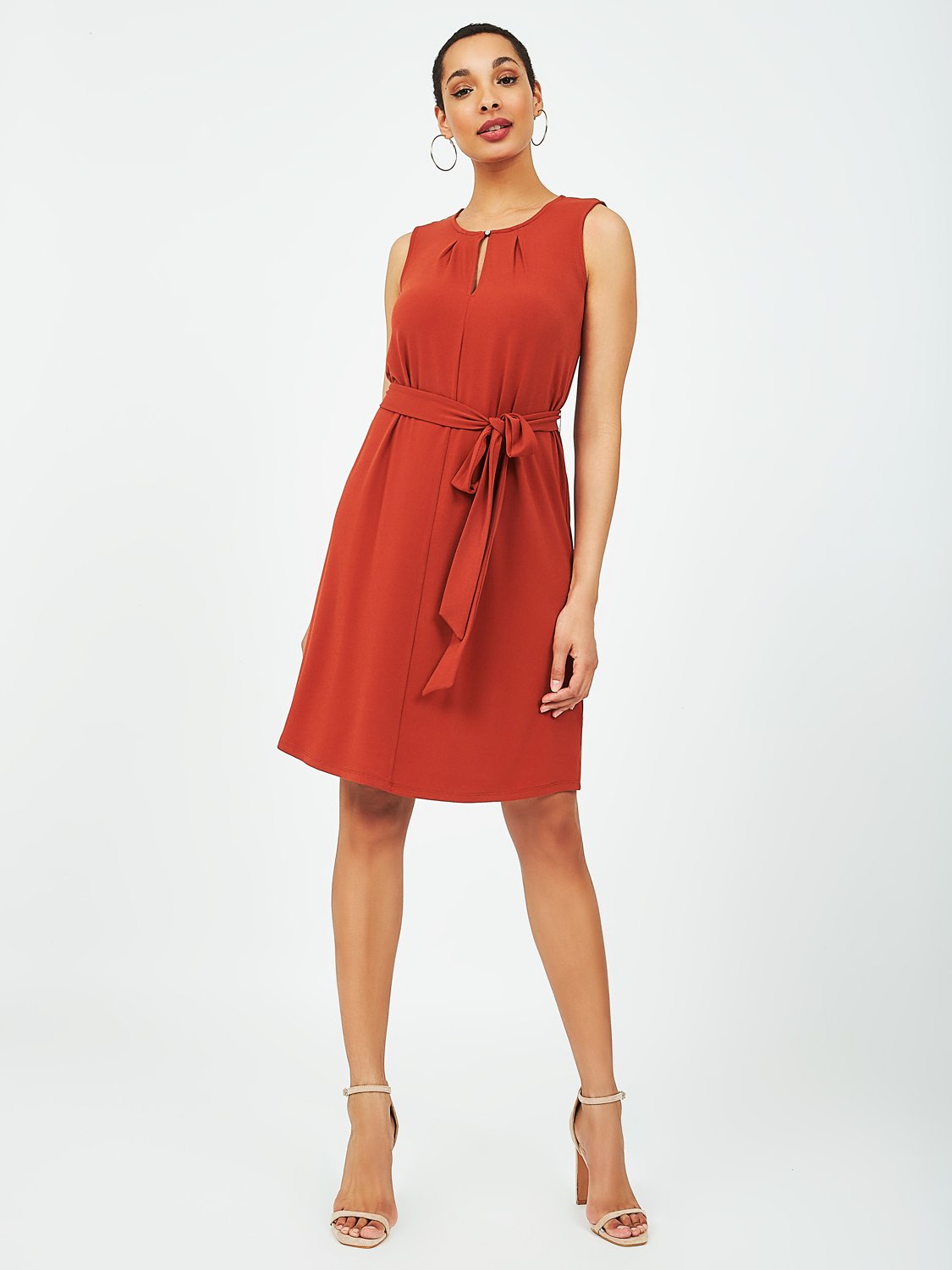 Robe empire plissée en tricot