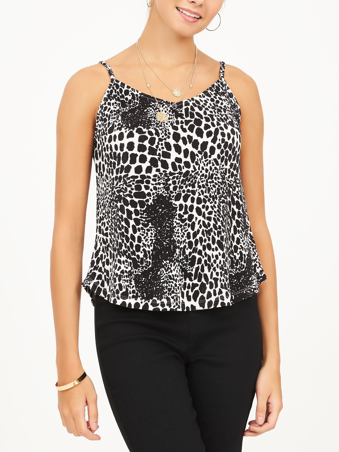 Animal Print Spaghetti Tank Top