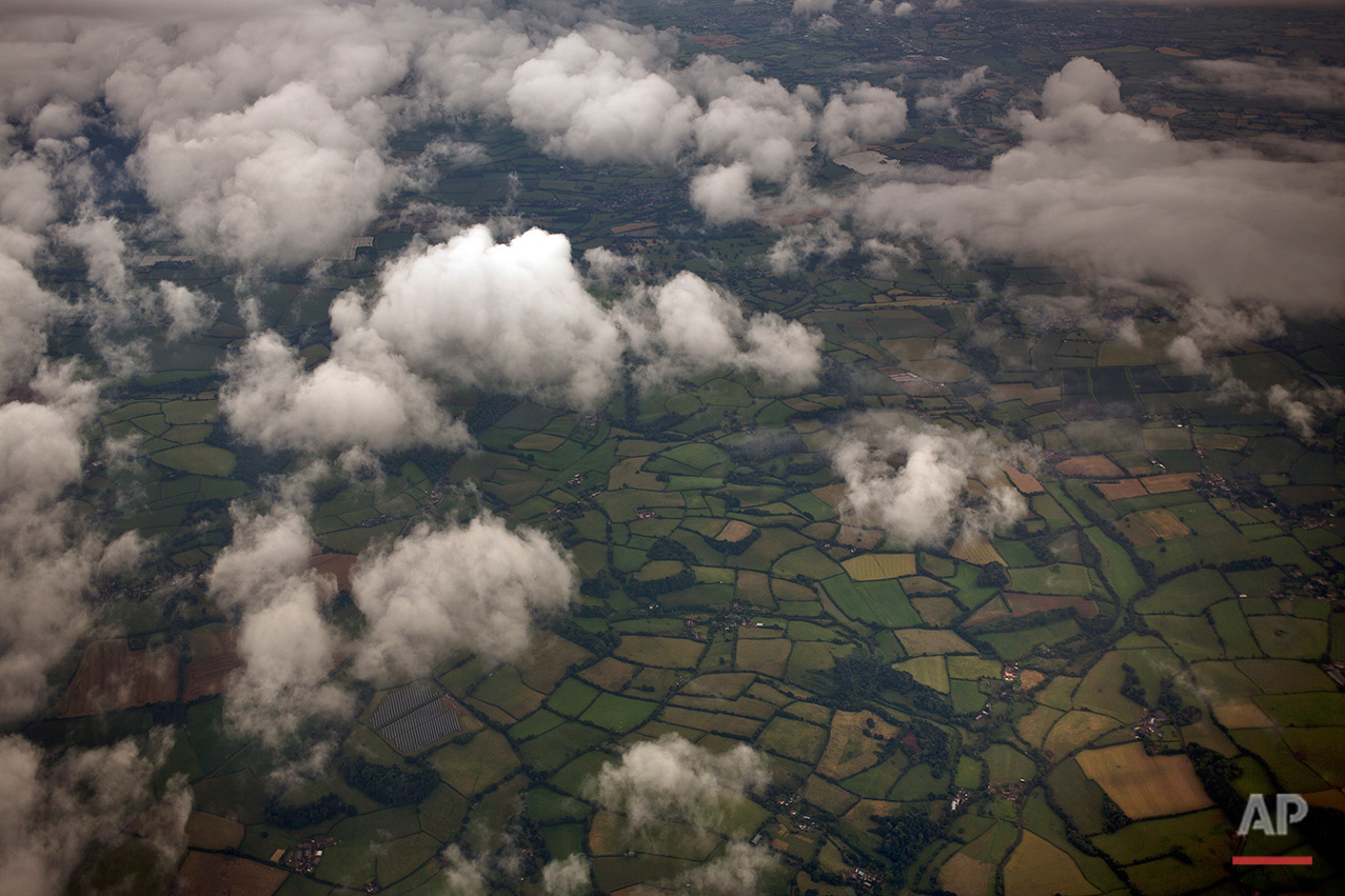  In this Wednesday, June 29, 2016 photo, cultivated fields are seen at the background near Cardiff, South Wales.  (AP Photo/Emilio Morenatti)

 