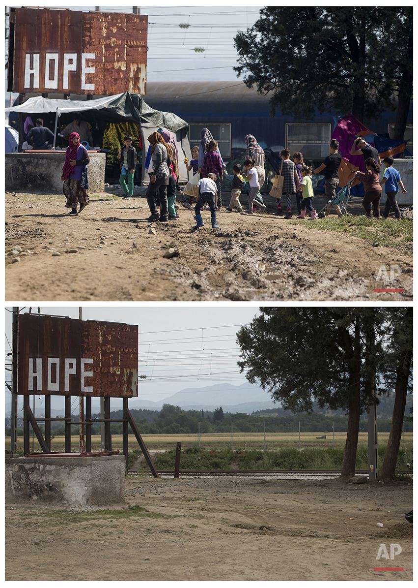 Greece Idomeni Before and After Photo Gallery