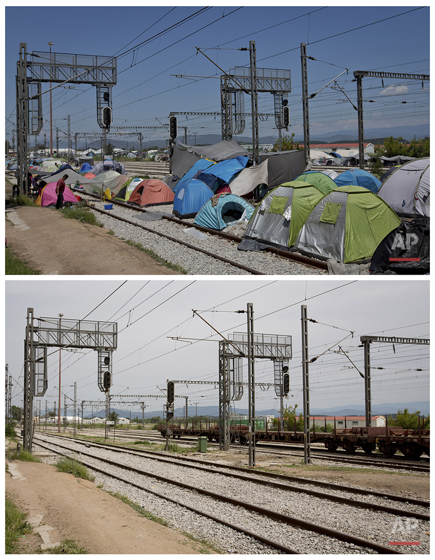 Greece Idomeni Before and After Photo Gallery