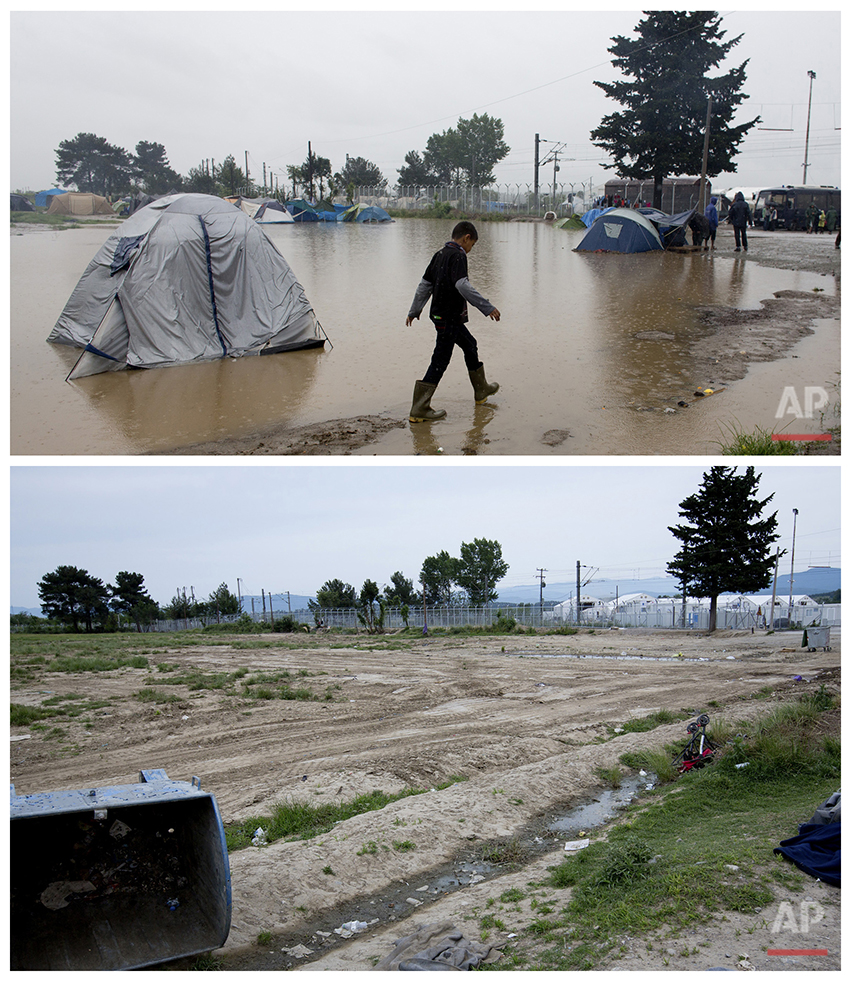 Greece Idomeni Before and After Photo Gallery
