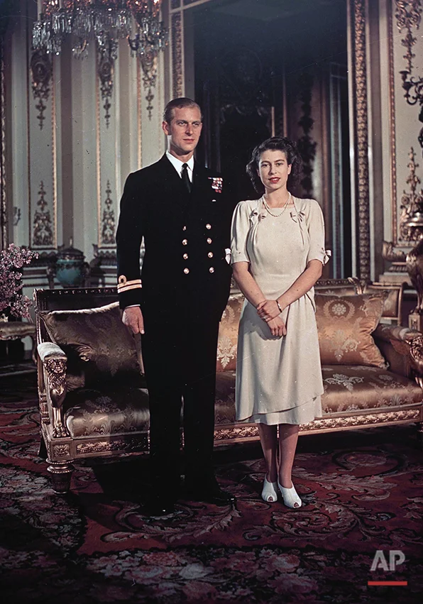 Princess Elizabeth and Lt. Philip Mountbatten are seen, Sept. 1947. They will be married in November. (AP Photo)