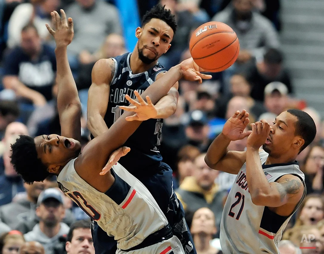 APTOPIX Georgetown UConn Basketball