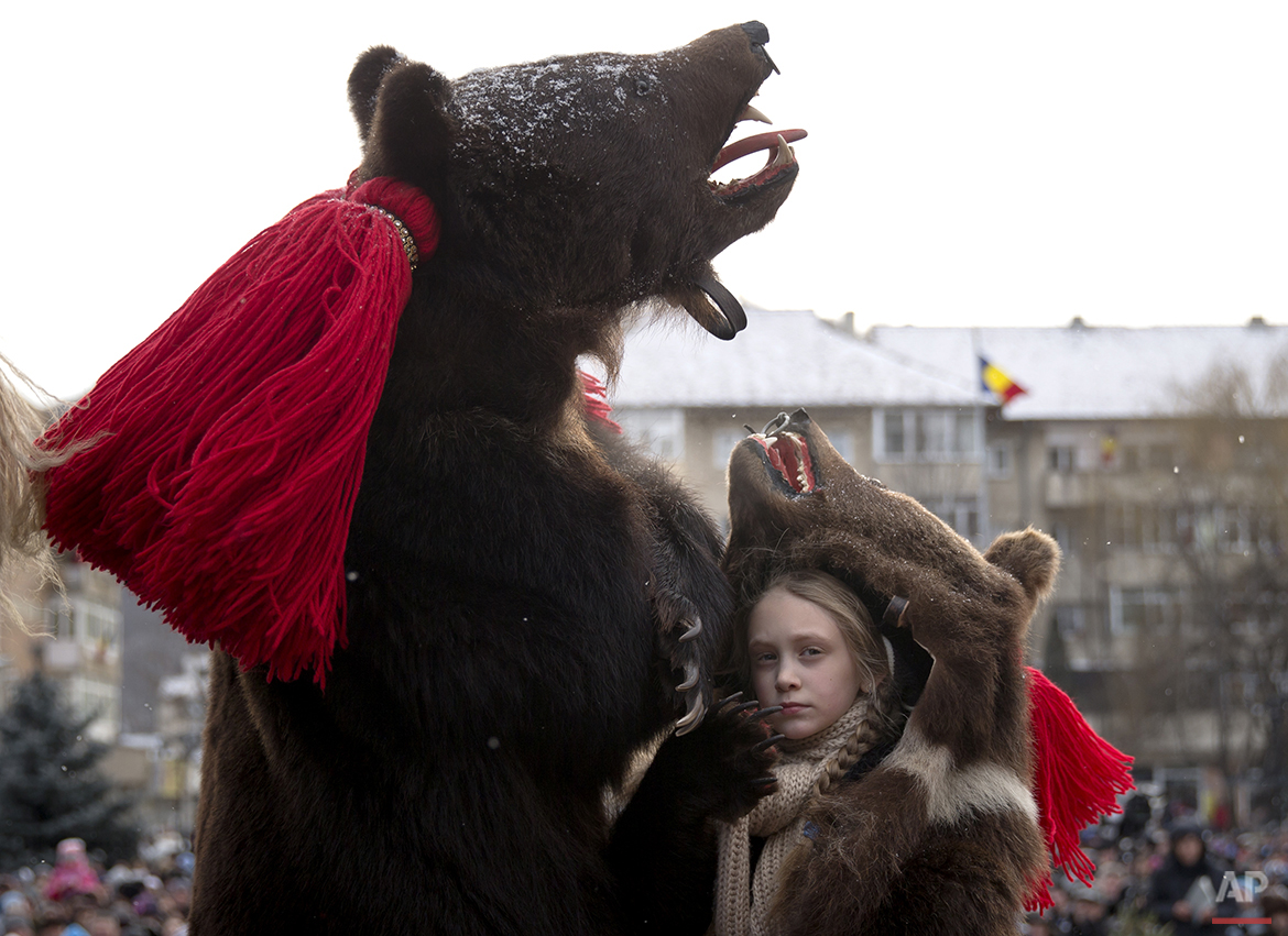 APTOPIX Romania New Year's Bear Ritual