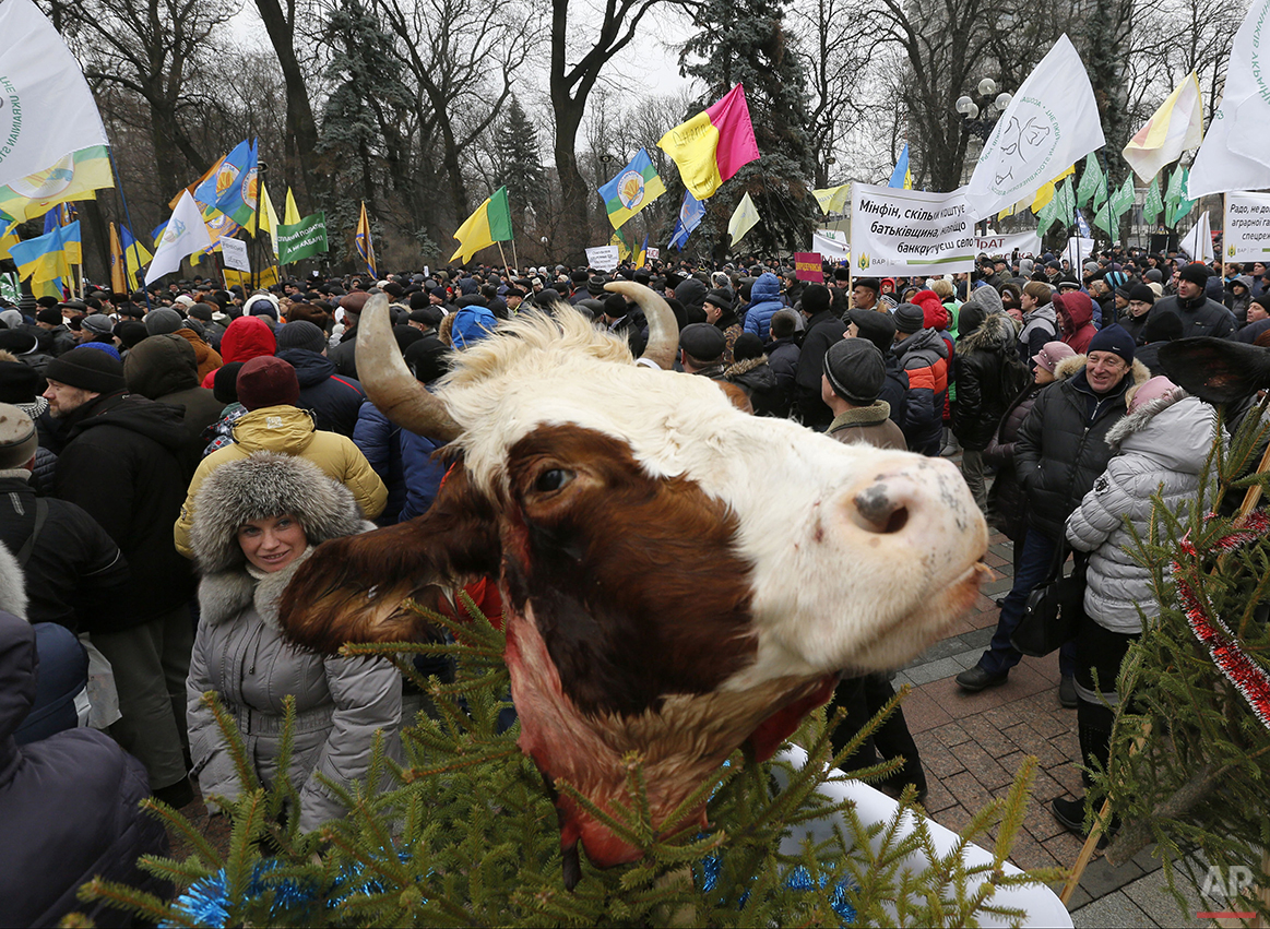 APTOPIX Ukraine Farmers Protest