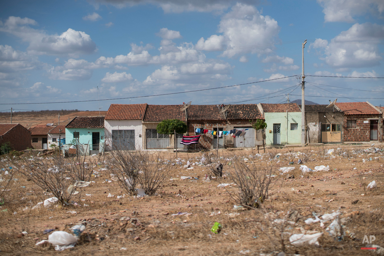  In this Dec. 23, 2015 photo, plastic bags and trash lay on the ground in Santa Cruz do Capibaribe, where many cases of Zika where reported in Pernambuco state, Brazil, Wednesday. The Zika virus, first detected about 40 years ago in Uganda, has long 