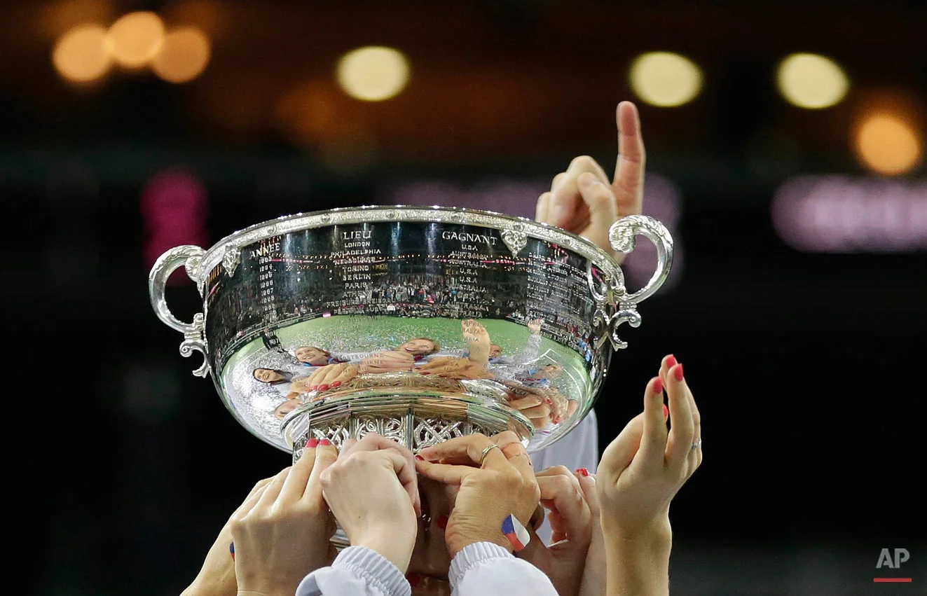 APTOPIX Czech Republic Russia Tennis Fed Cup