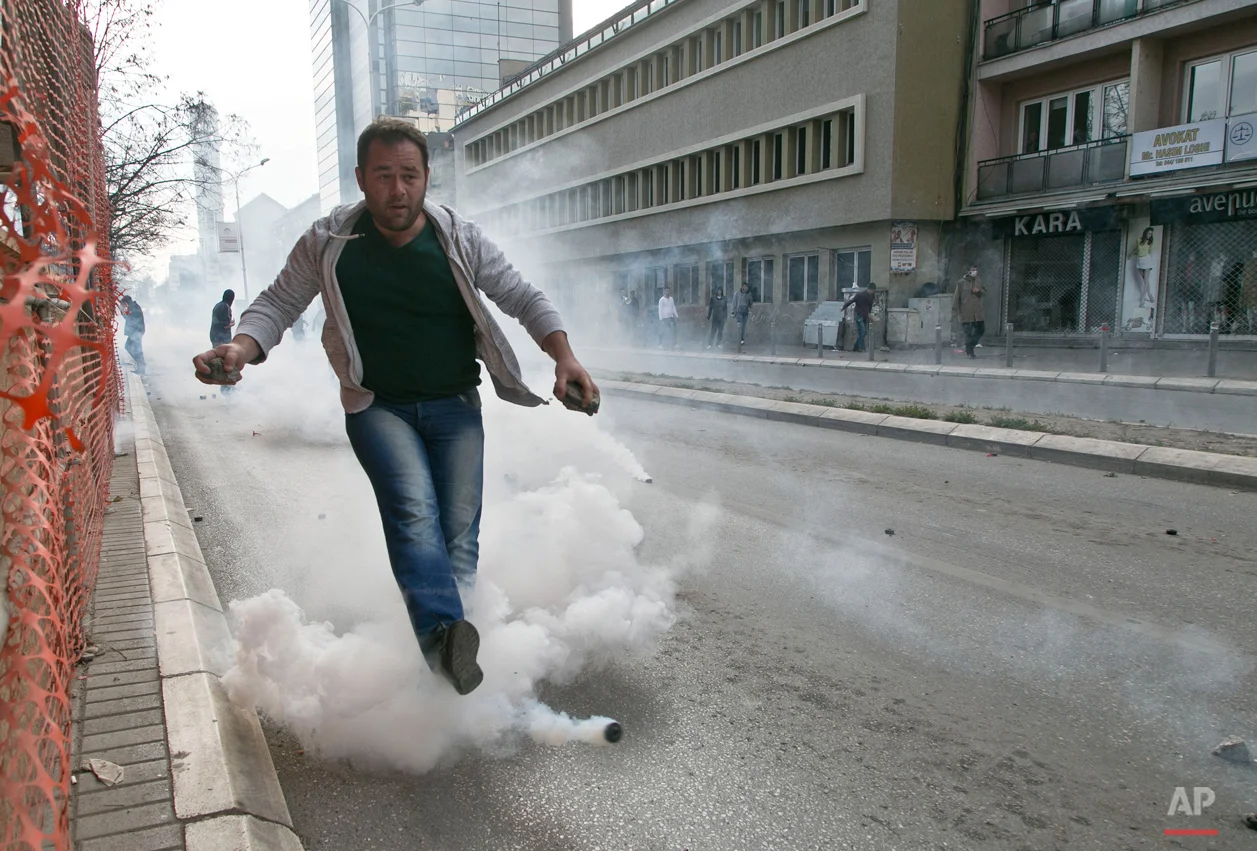 APTOPIX Kosovo Opposition Protest