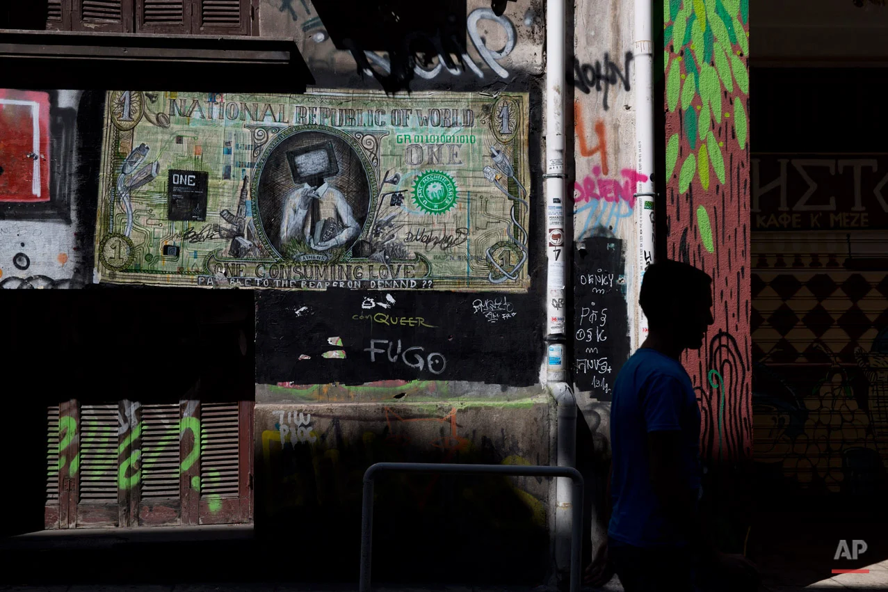 Greece Crisis On The Wall