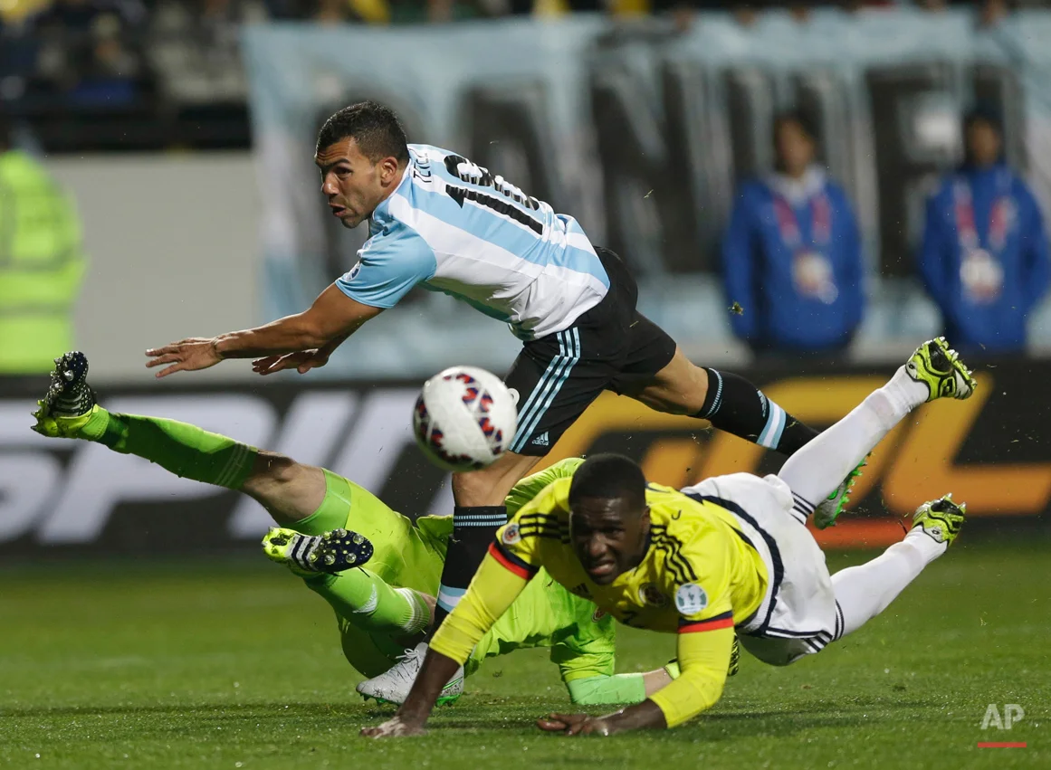 APTOPIX Chile Soccer Copa America Argentina Colombia