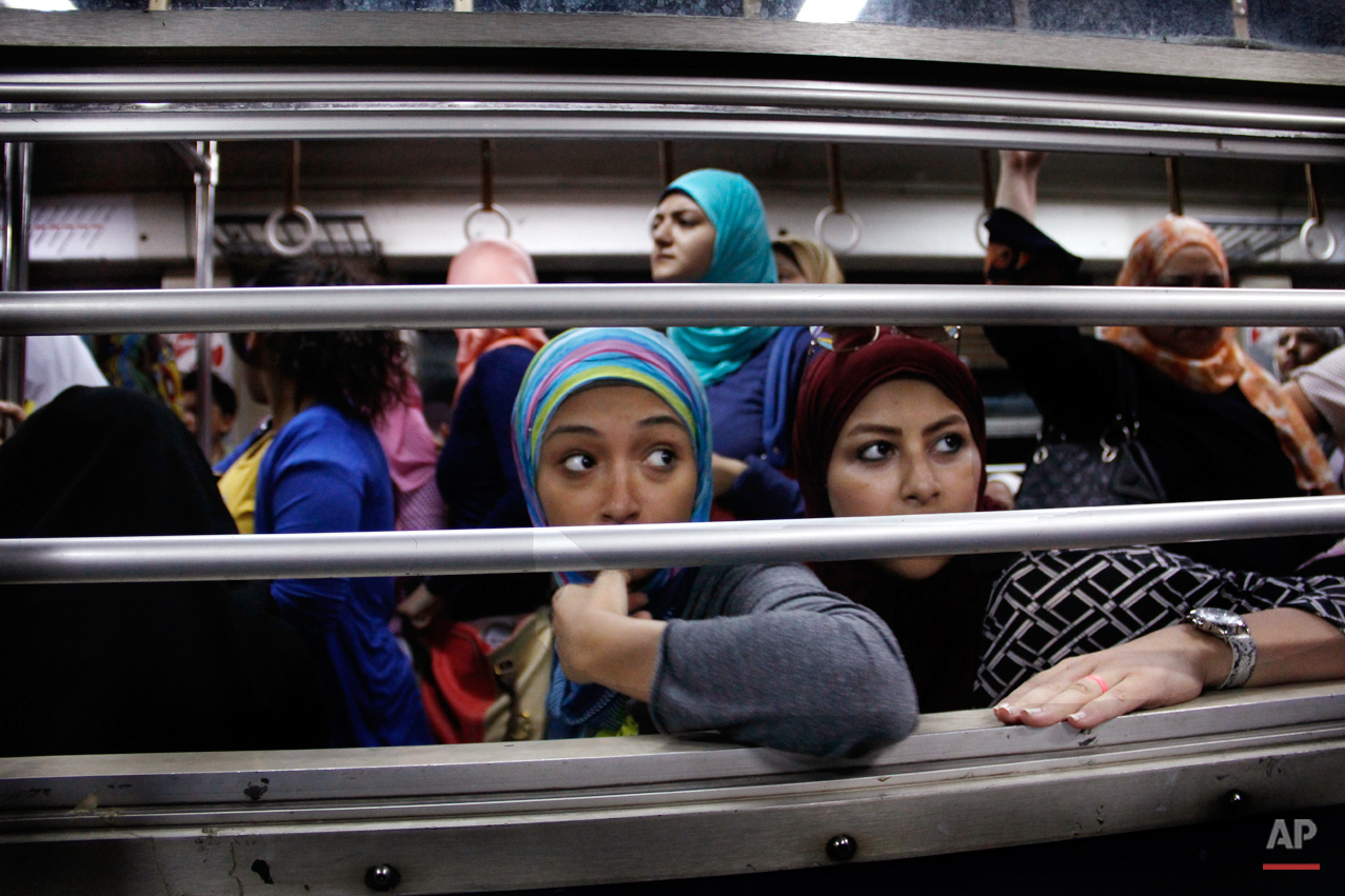 APTOPIX Mideast Egypt Subway Photo Essay