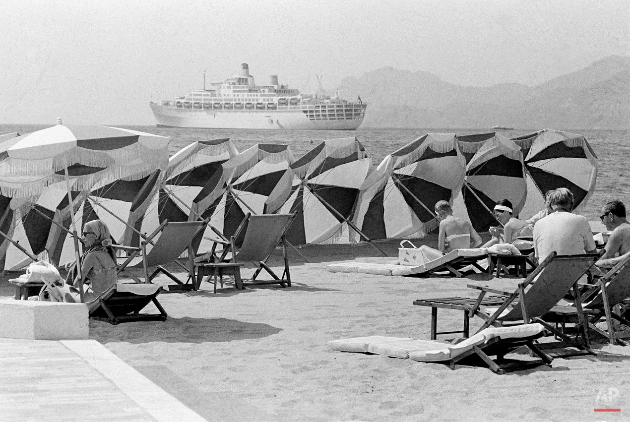 Beach in Cannes France 1967