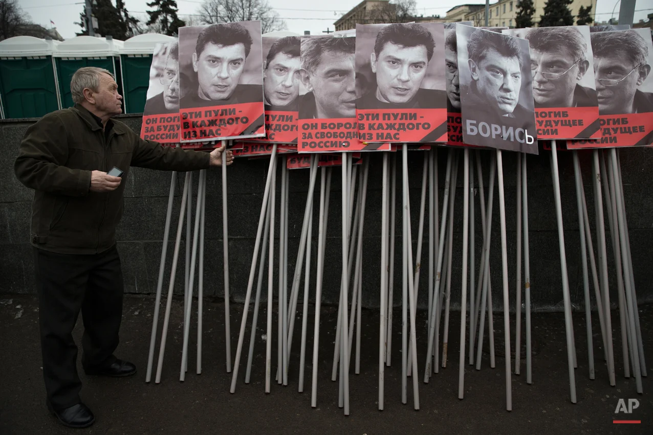 APTOPIX Russia Opposition Leader Killed