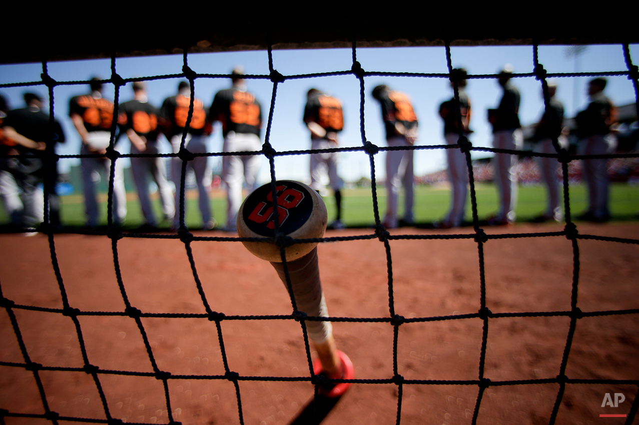 APTOPIX Giants Angels Spring Baseball