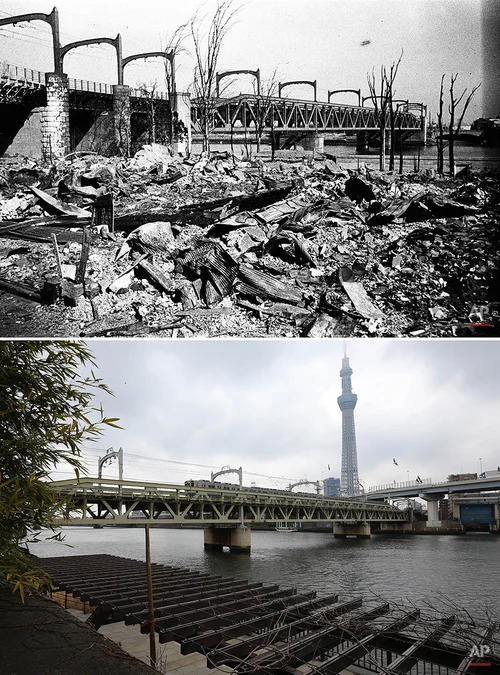 Tokyo 1945 Firebombing Then And Now Ap Photos